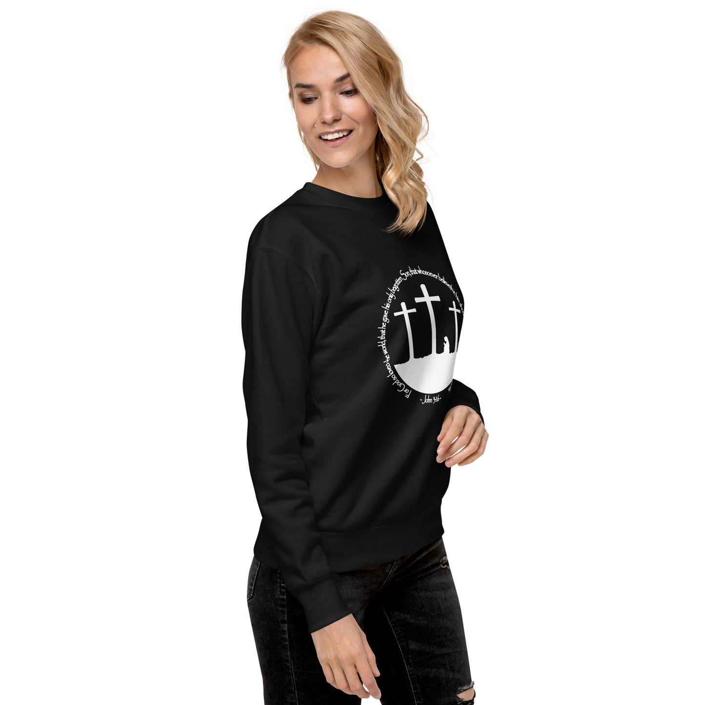 He so Loved the Word - inspired by John 3:16 - Unisex Premium Sweatshirt