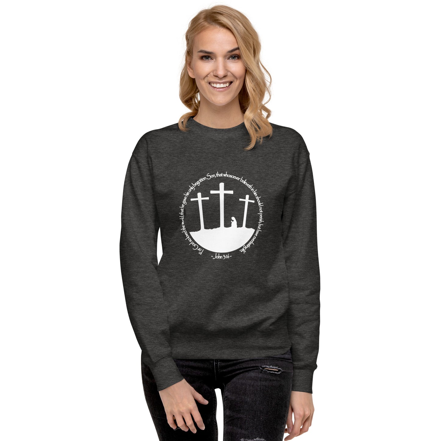 He so Loved the Word - inspired by John 3:16 - Unisex Premium Sweatshirt
