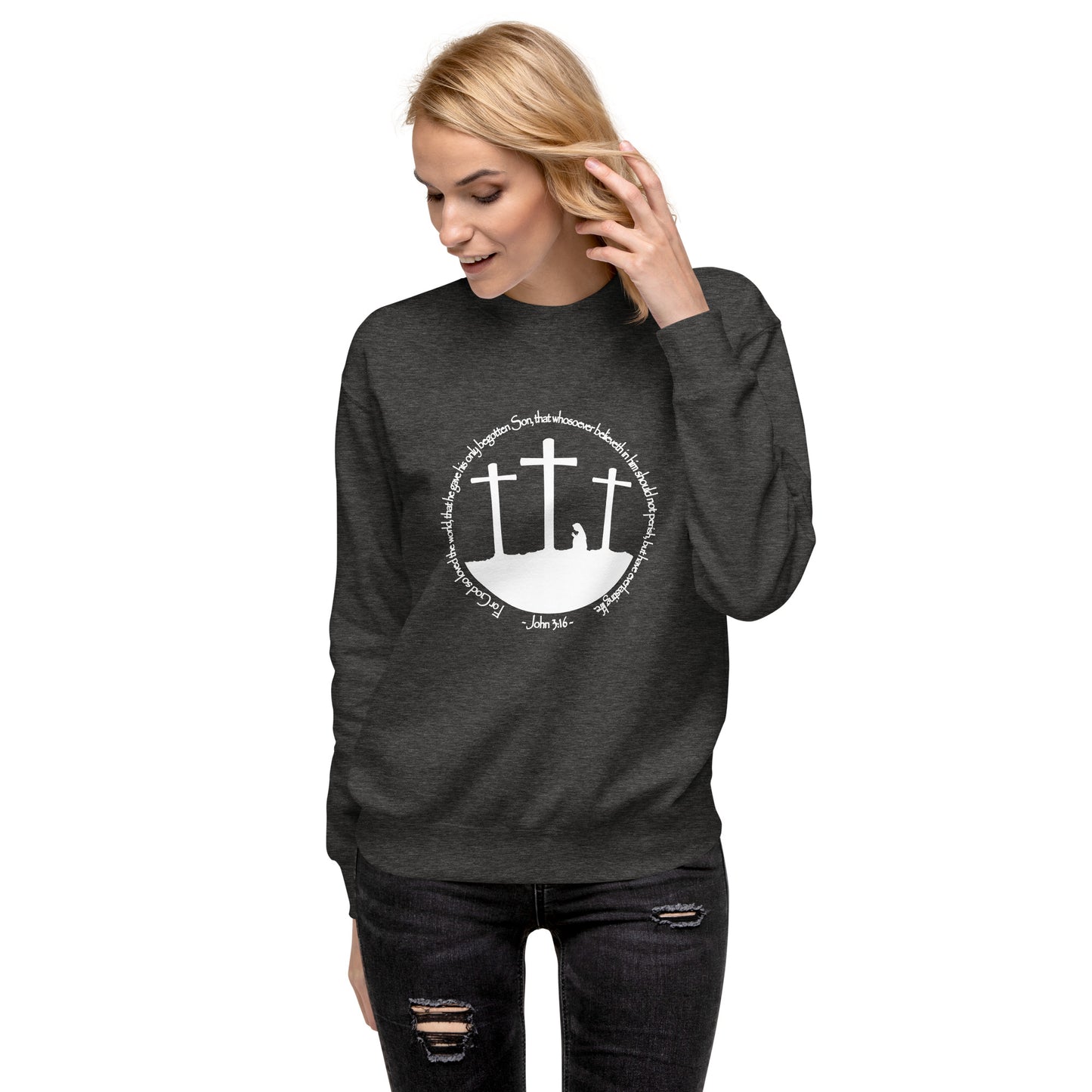 He so Loved the Word - inspired by John 3:16 - Unisex Premium Sweatshirt