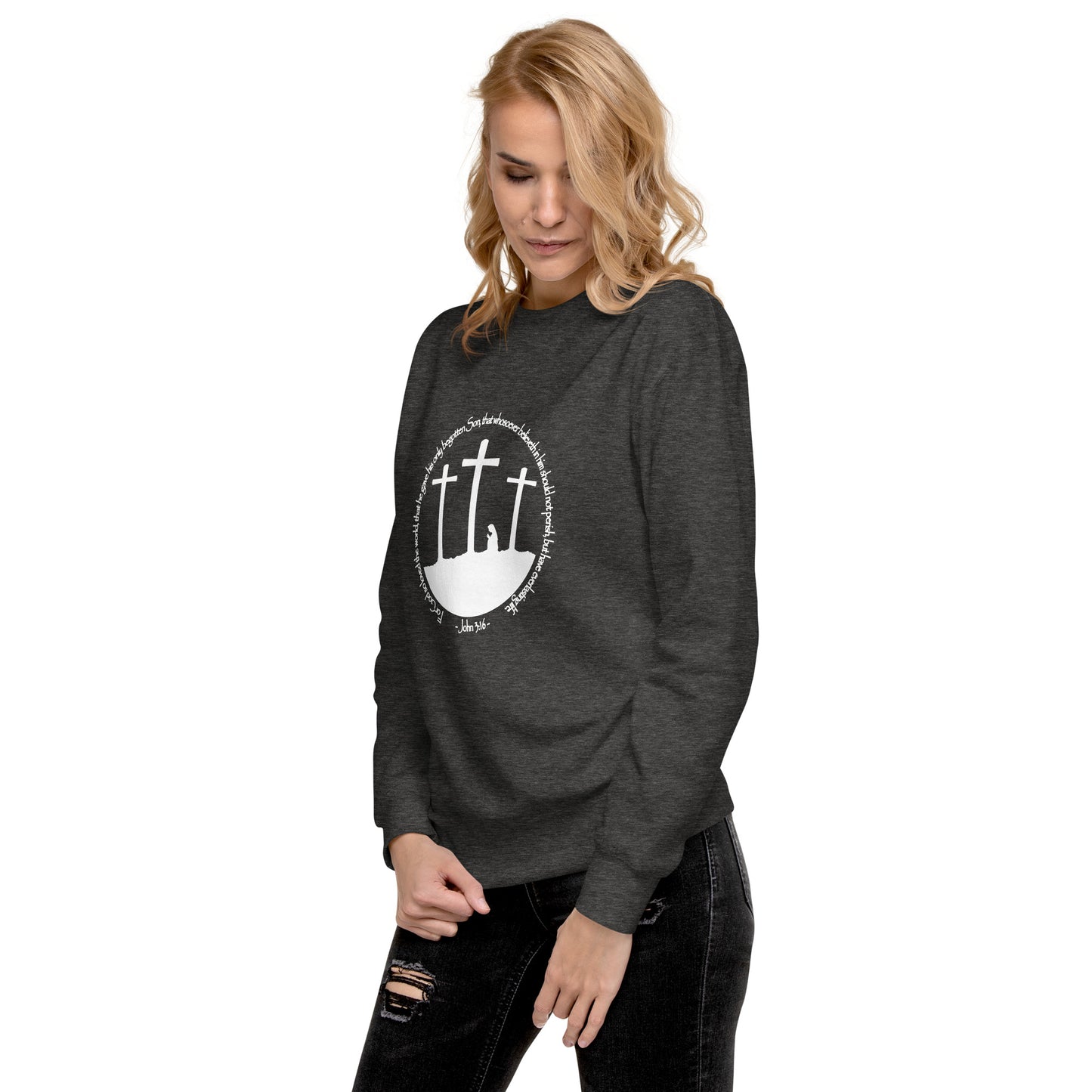 He so Loved the Word - inspired by John 3:16 - Unisex Premium Sweatshirt