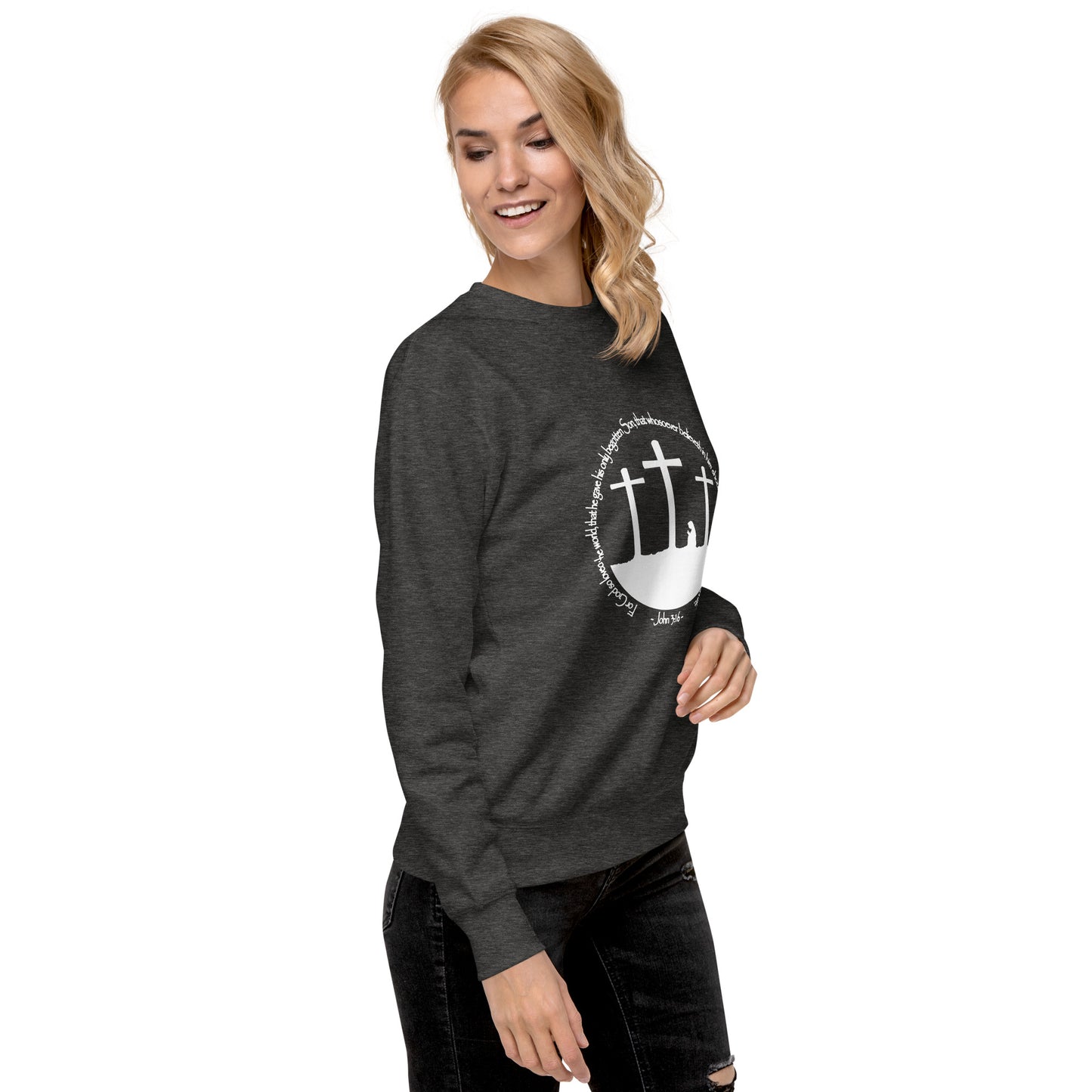 He so Loved the Word - inspired by John 3:16 - Unisex Premium Sweatshirt