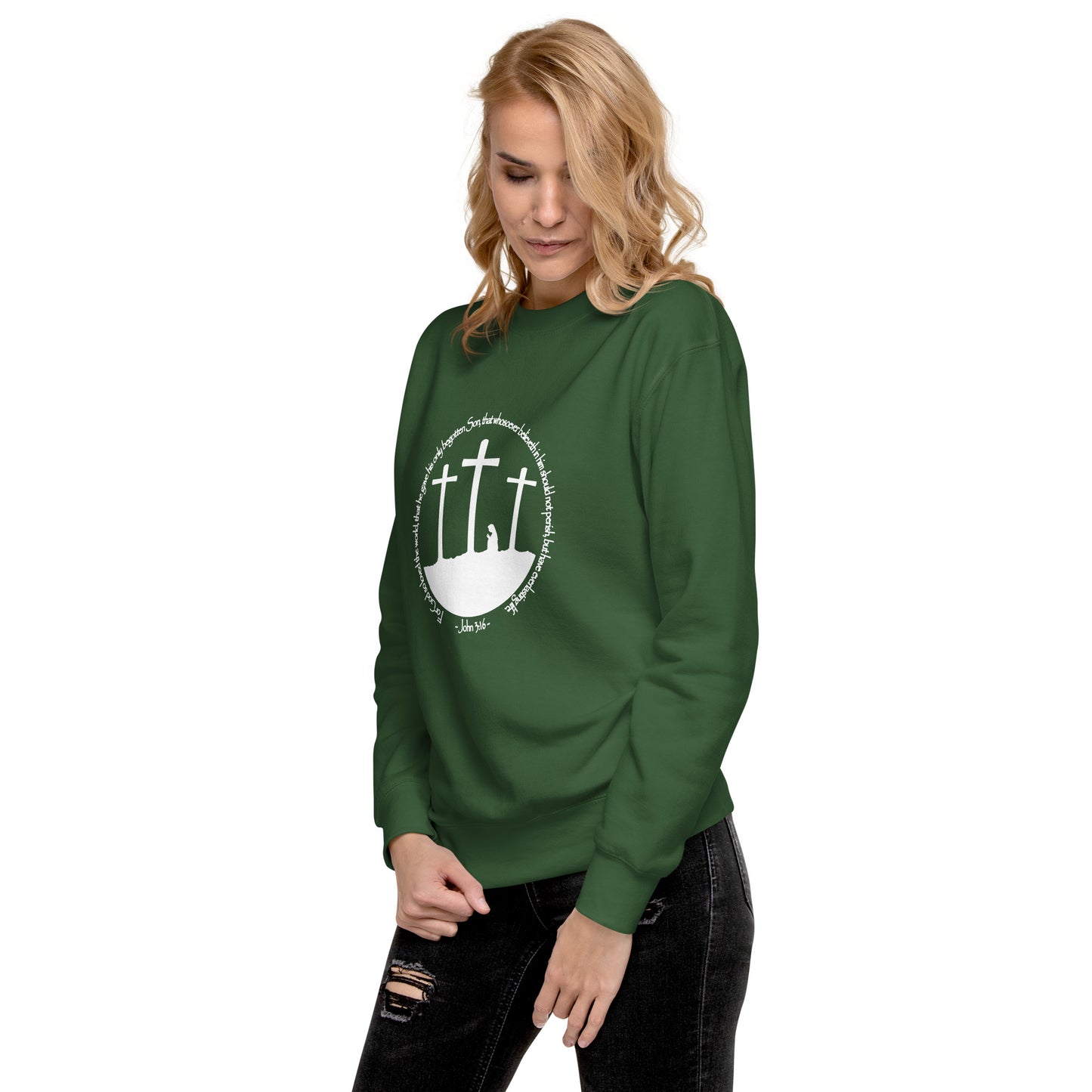 He so Loved the Word - inspired by John 3:16 - Unisex Premium Sweatshirt