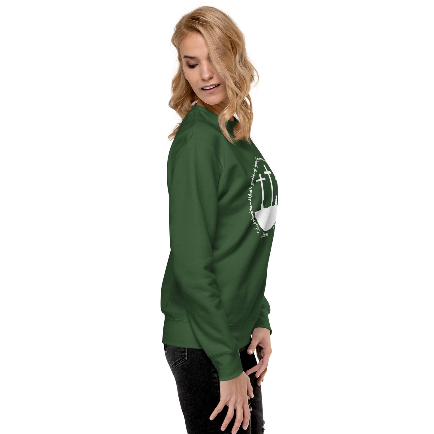 He so Loved the Word - inspired by John 3:16 - Unisex Premium Sweatshirt