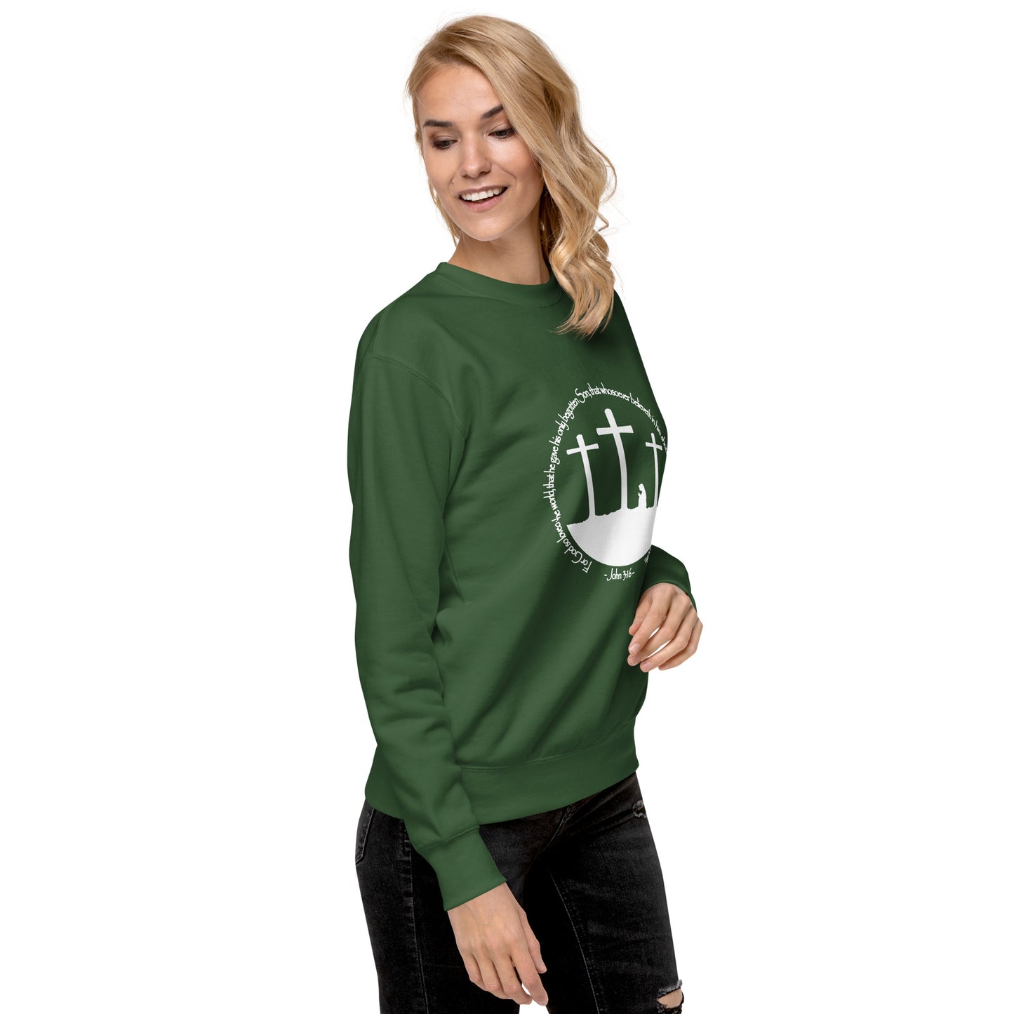 He so Loved the Word - inspired by John 3:16 - Unisex Premium Sweatshirt