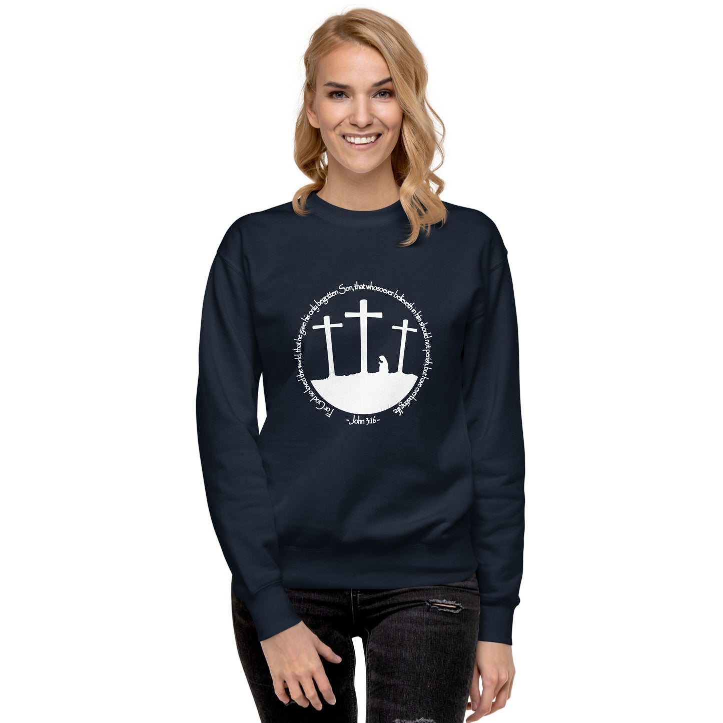 He so Loved the Word - inspired by John 3:16 - Unisex Premium Sweatshirt