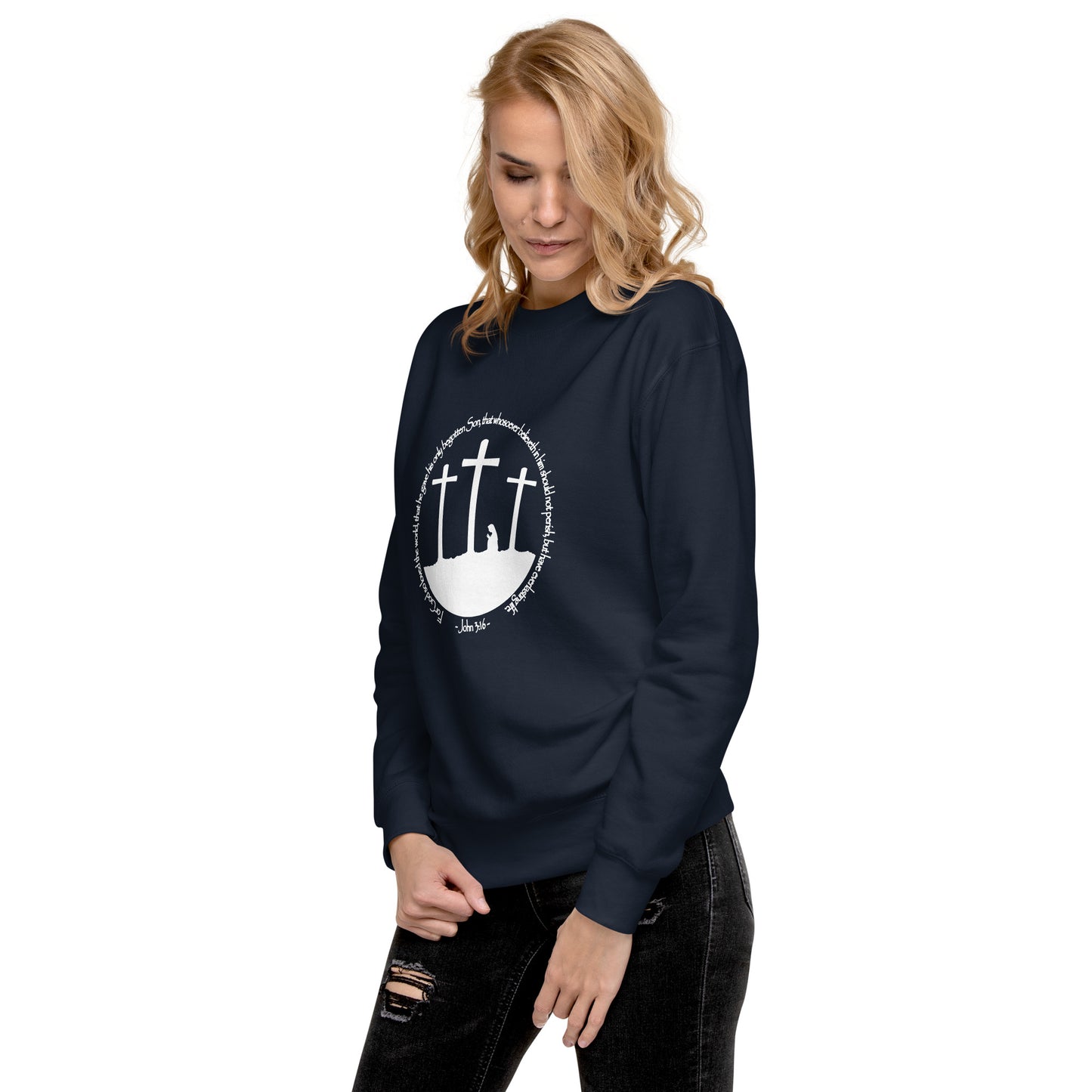 He so Loved the Word - inspired by John 3:16 - Unisex Premium Sweatshirt
