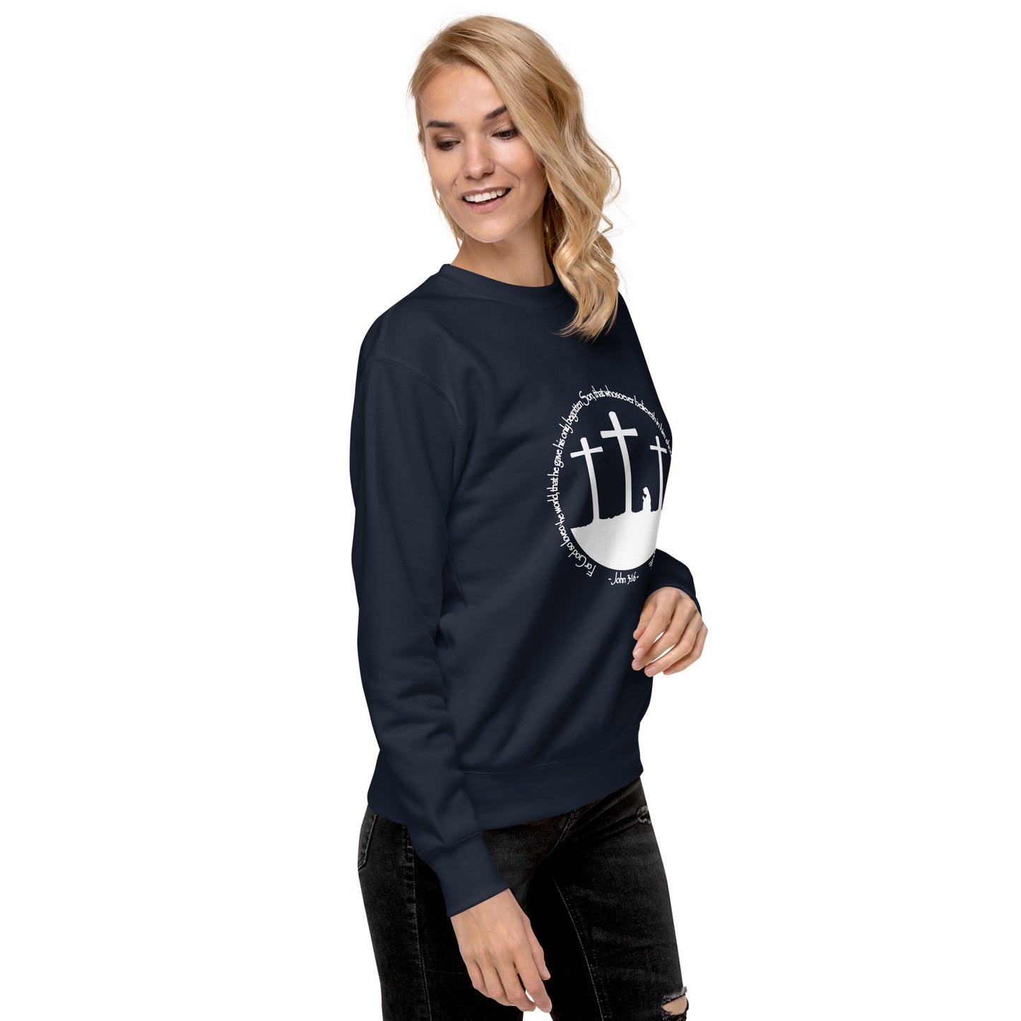 He so Loved the Word - inspired by John 3:16 - Unisex Premium Sweatshirt
