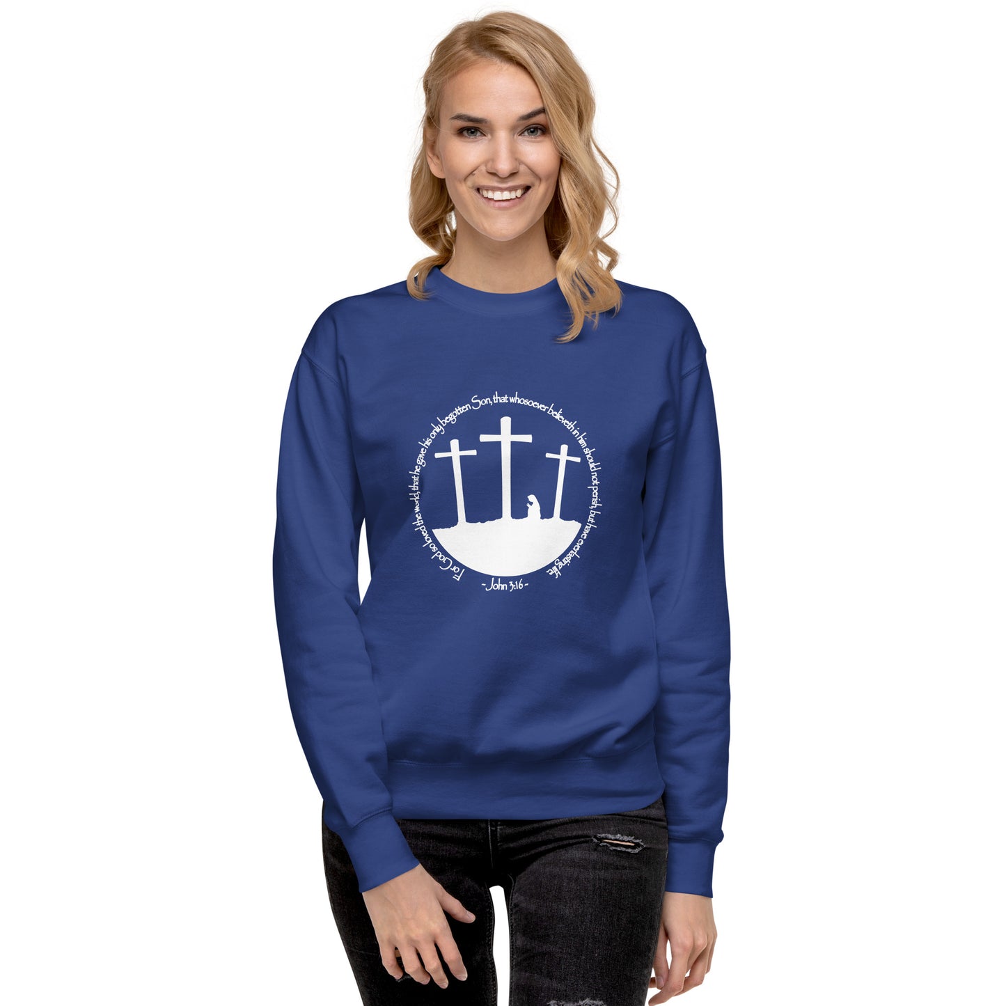 He so Loved the Word - inspired by John 3:16 - Unisex Premium Sweatshirt
