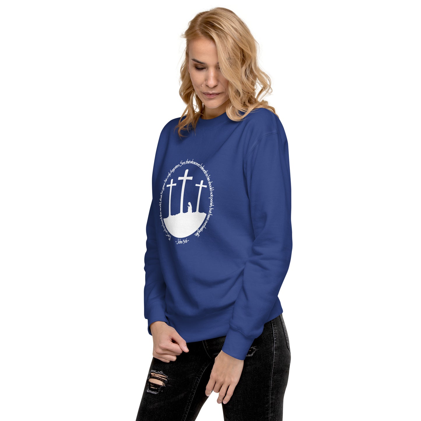 He so Loved the Word - inspired by John 3:16 - Unisex Premium Sweatshirt