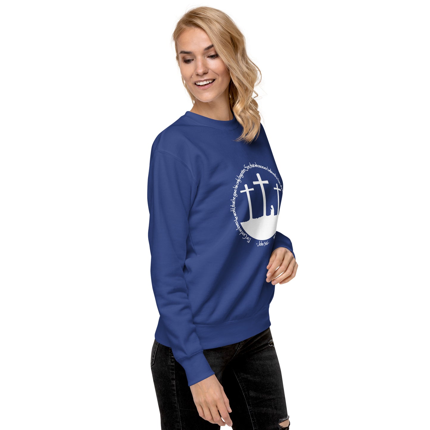 He so Loved the Word - inspired by John 3:16 - Unisex Premium Sweatshirt