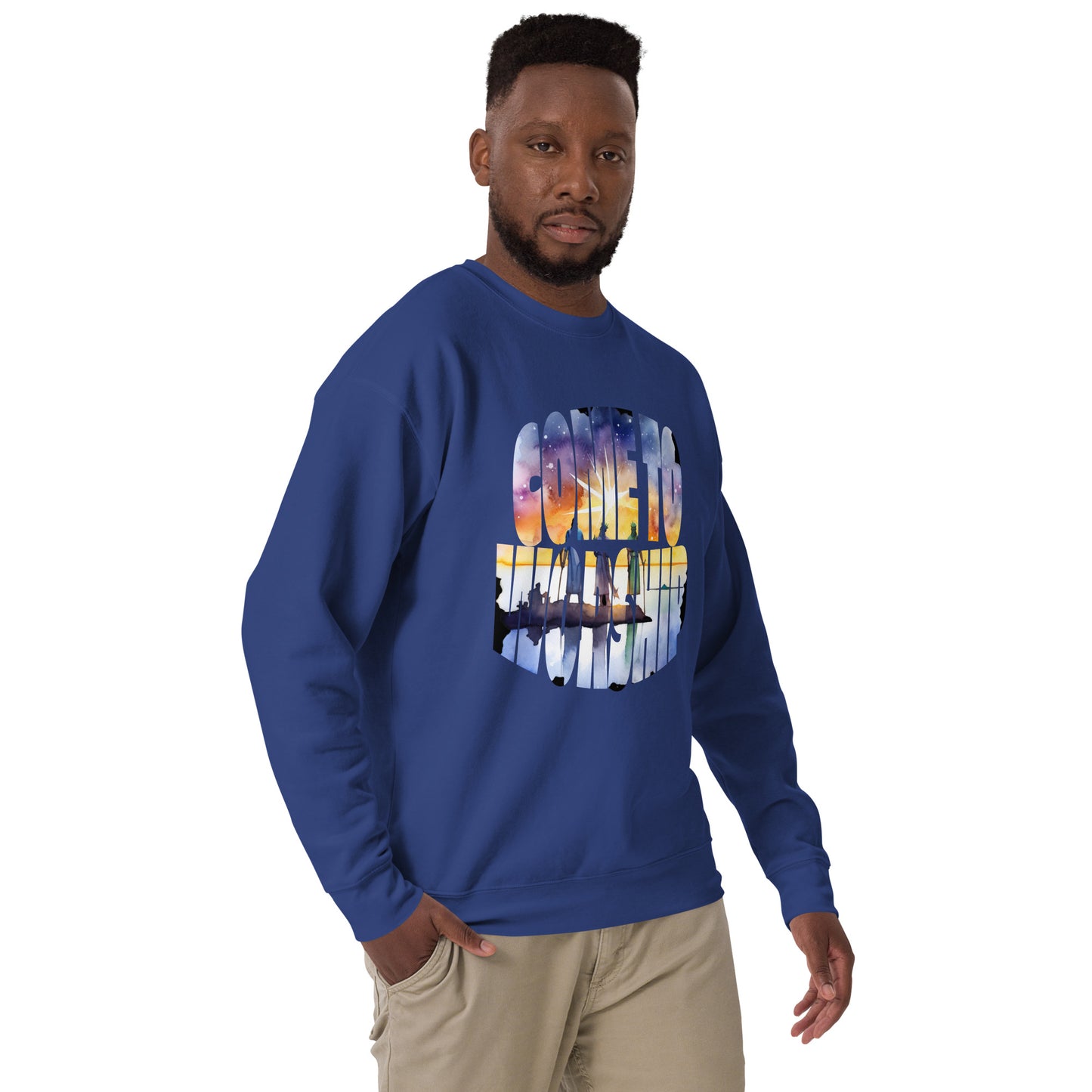 Come to Worship Inspired by Matthew 2:1-12 - Unisex Premium Sweatshirt