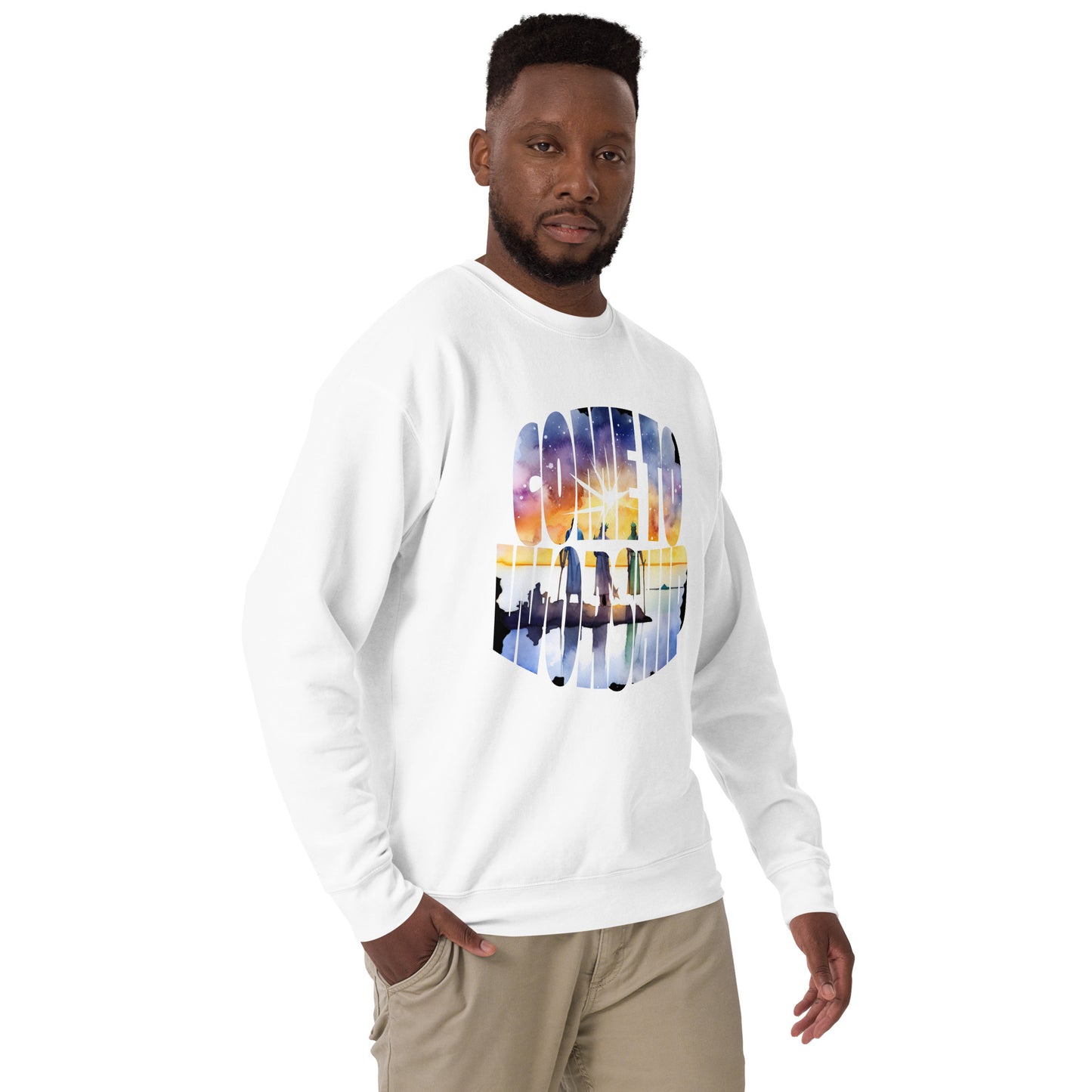 Come to Worship Inspired by Matthew 2:1-12 - Unisex Premium Sweatshirt