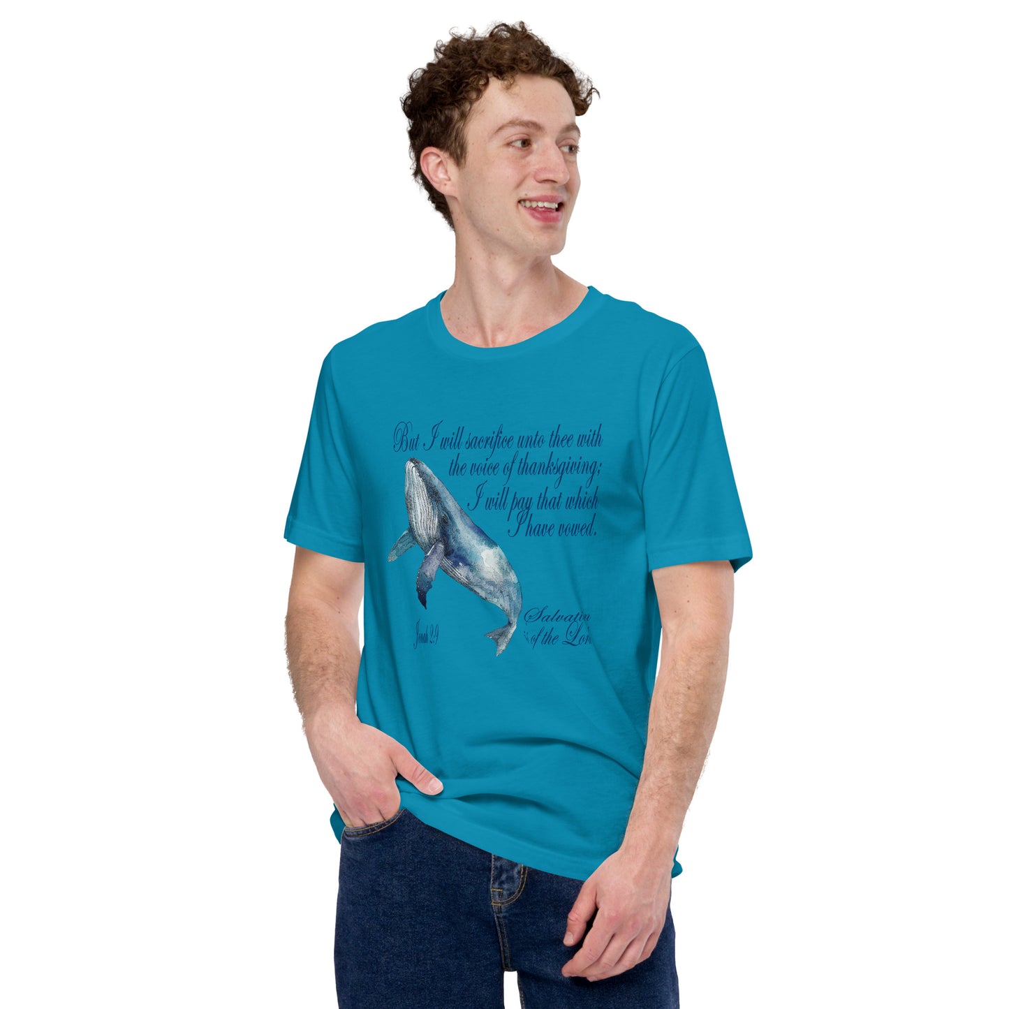 Prayer of Thanksgiving - Inspired by Jonah 2:9 - Unisex t-shirt