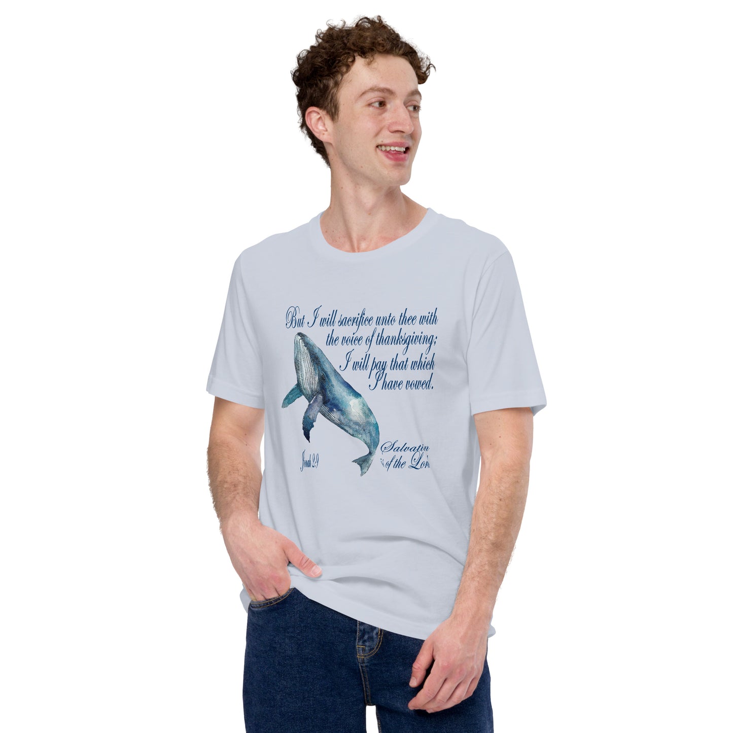 Prayer of Thanksgiving - Inspired by Jonah 2:9 - Unisex t-shirt