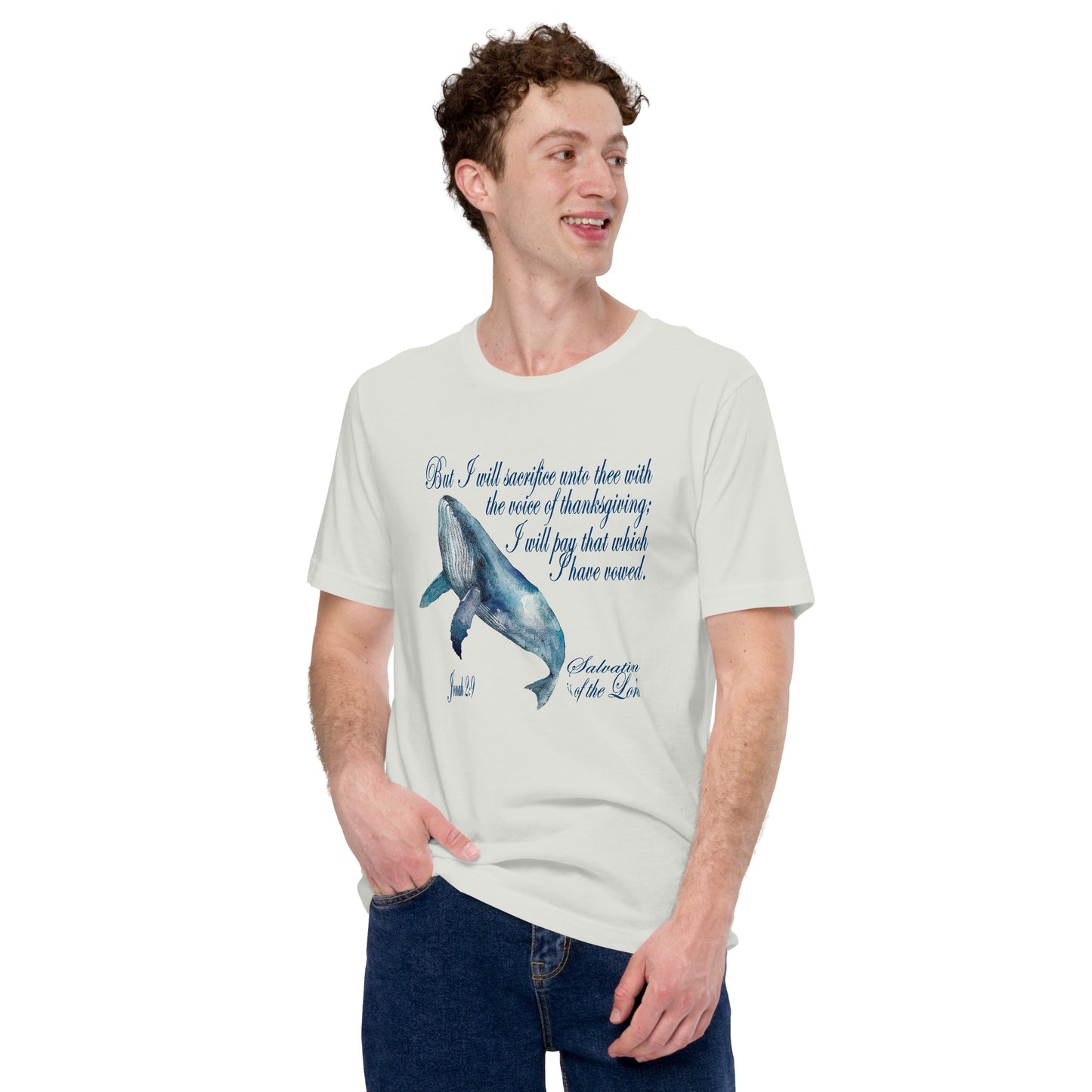 Prayer of Thanksgiving - Inspired by Jonah 2:9 - Unisex t-shirt