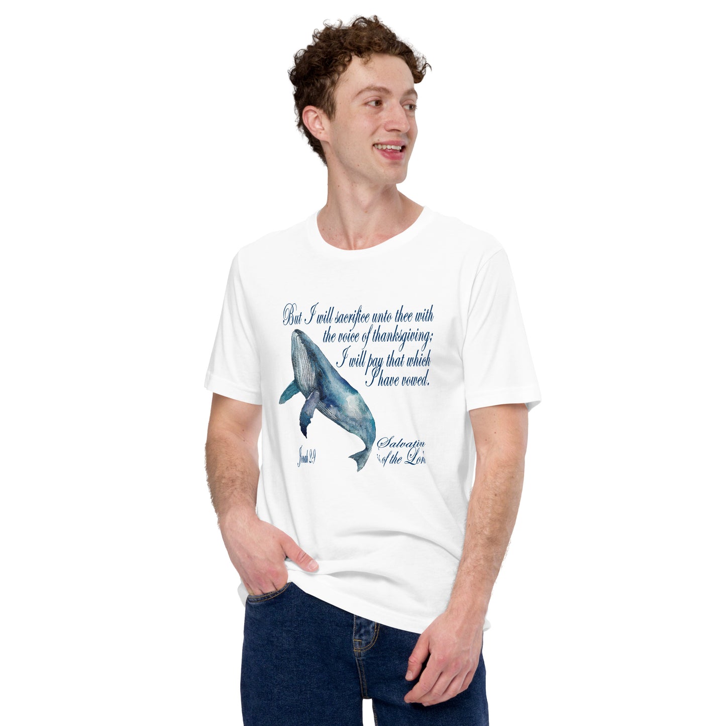 Prayer of Thanksgiving - Inspired by Jonah 2:9 - Unisex t-shirt
