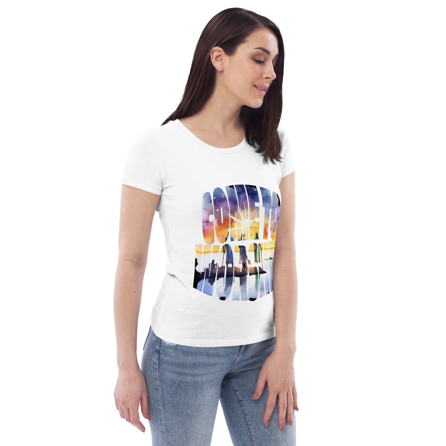Come to Worship Inspired by Matthew 2:1-12 - Women's fitted eco tee