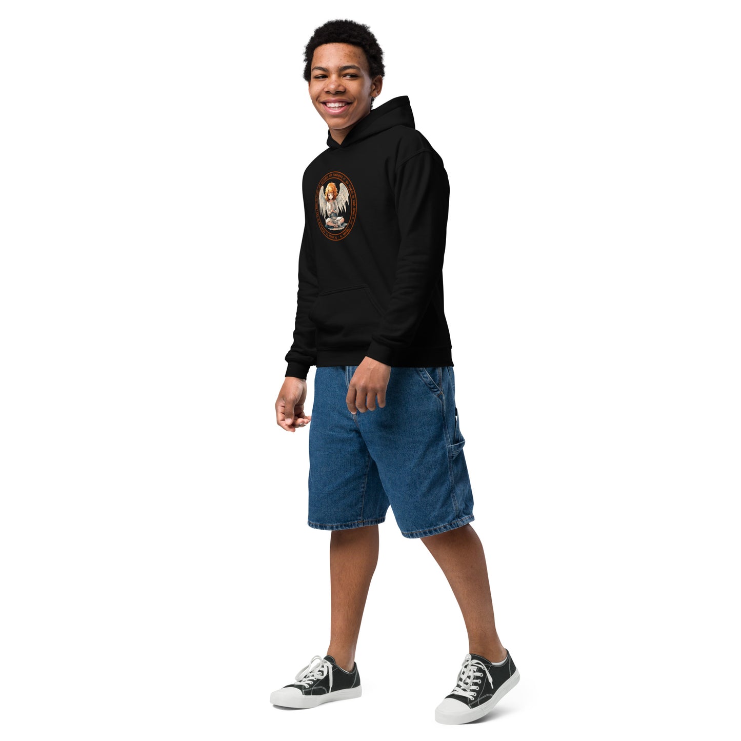 Anxious for Nothing Inspired by Philippians 4:6 - Youth heavy blend hoodie