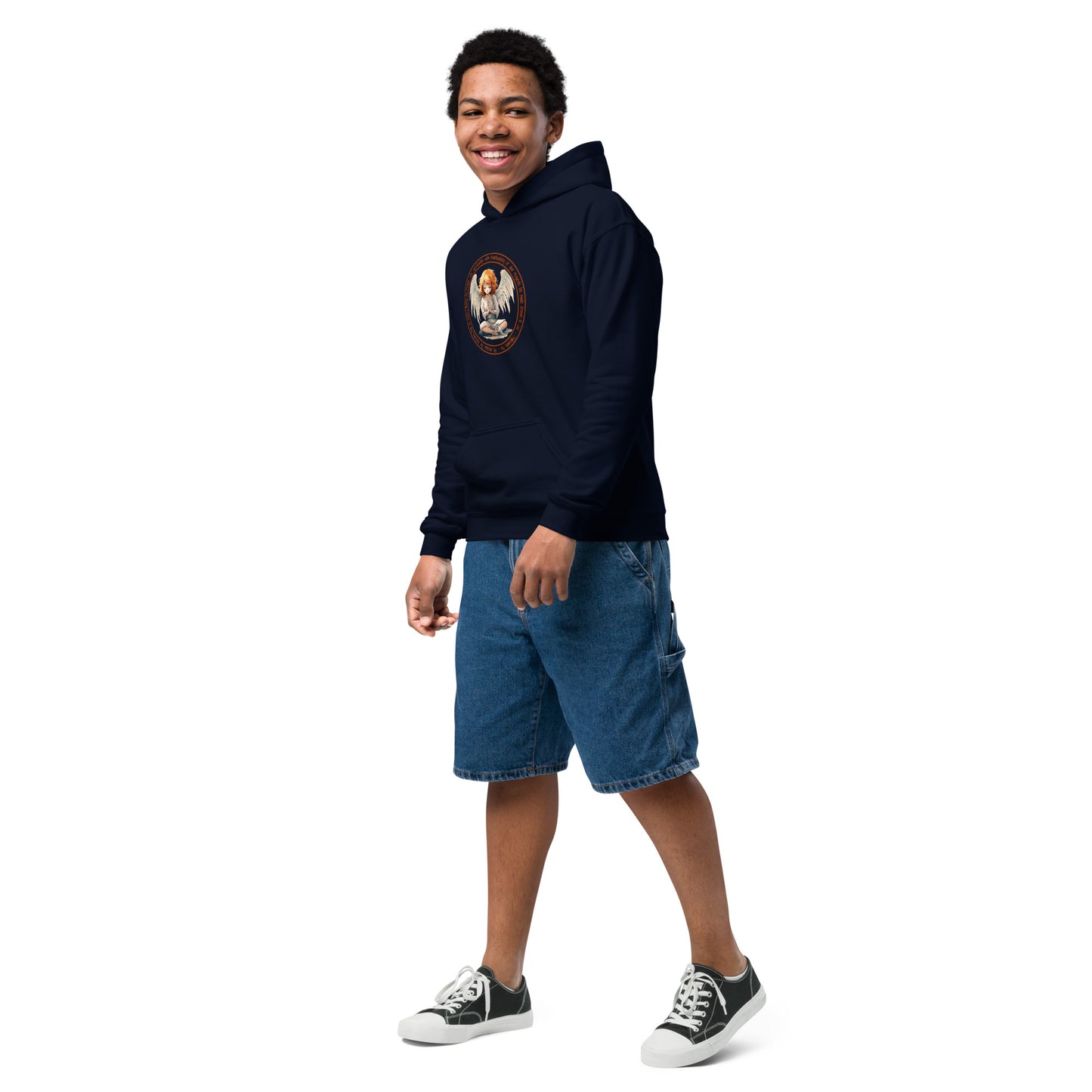 Anxious for Nothing Inspired by Philippians 4:6 - Youth heavy blend hoodie