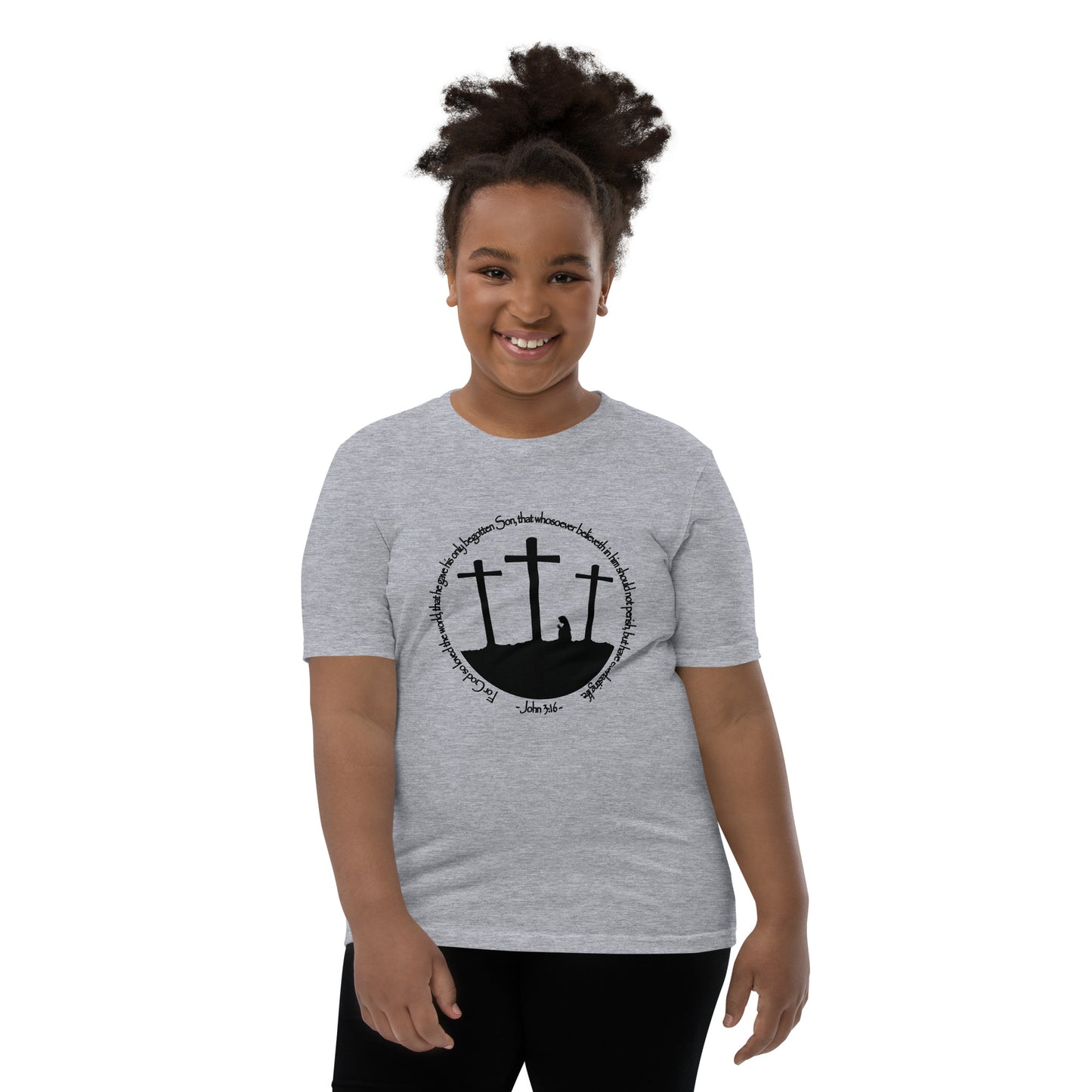 He so Loved the Word - inspired by John 3:16 - Youth Short Sleeve T-Shirt