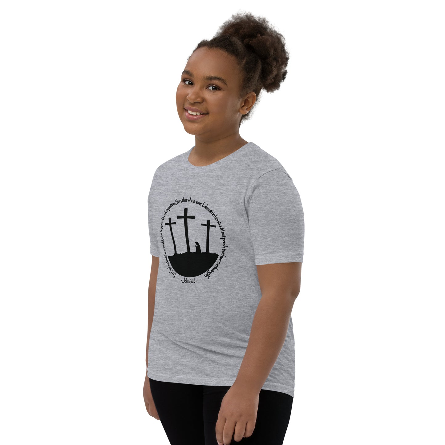 He so Loved the Word - inspired by John 3:16 - Youth Short Sleeve T-Shirt