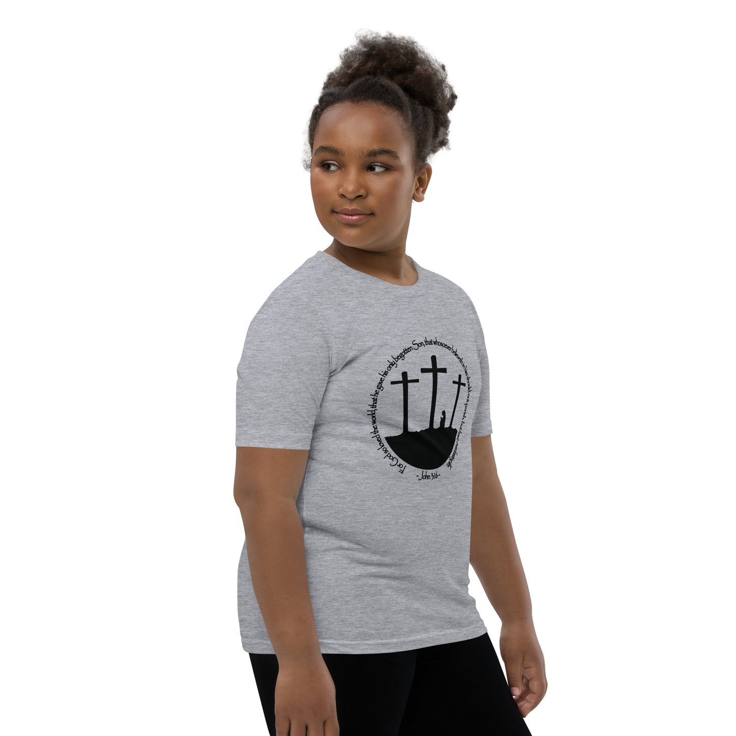 He so Loved the Word - inspired by John 3:16 - Youth Short Sleeve T-Shirt