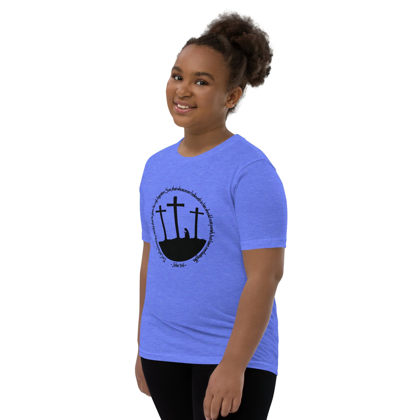 He so Loved the Word - inspired by John 3:16 - Youth Short Sleeve T-Shirt