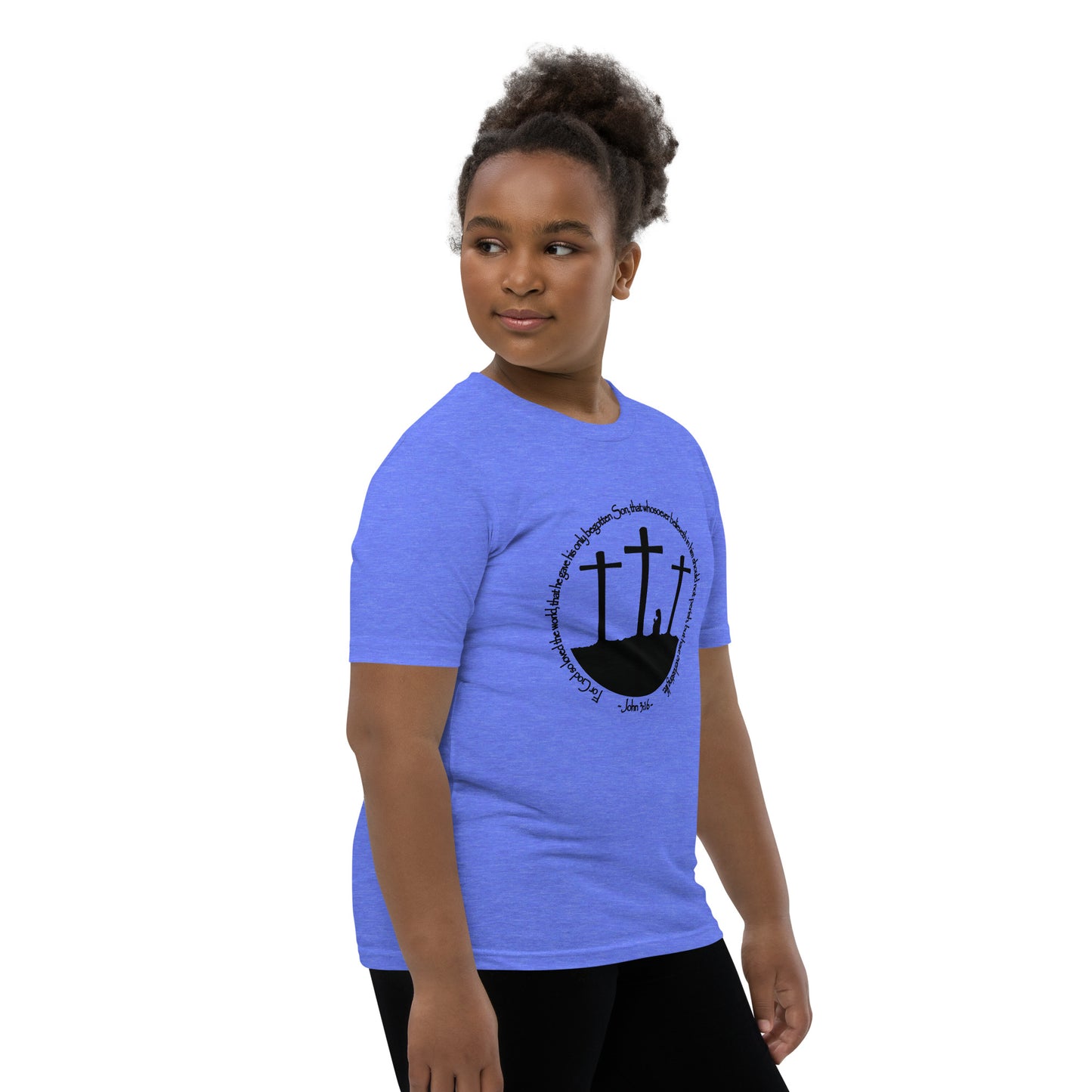 He so Loved the Word - inspired by John 3:16 - Youth Short Sleeve T-Shirt