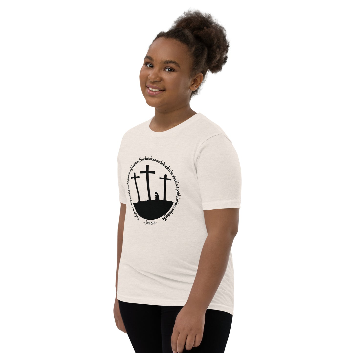 He so Loved the Word - inspired by John 3:16 - Youth Short Sleeve T-Shirt