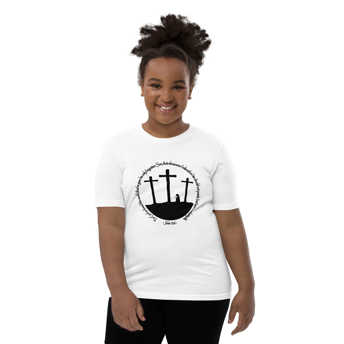 He so Loved the Word - inspired by John 3:16 - Youth Short Sleeve T-Shirt