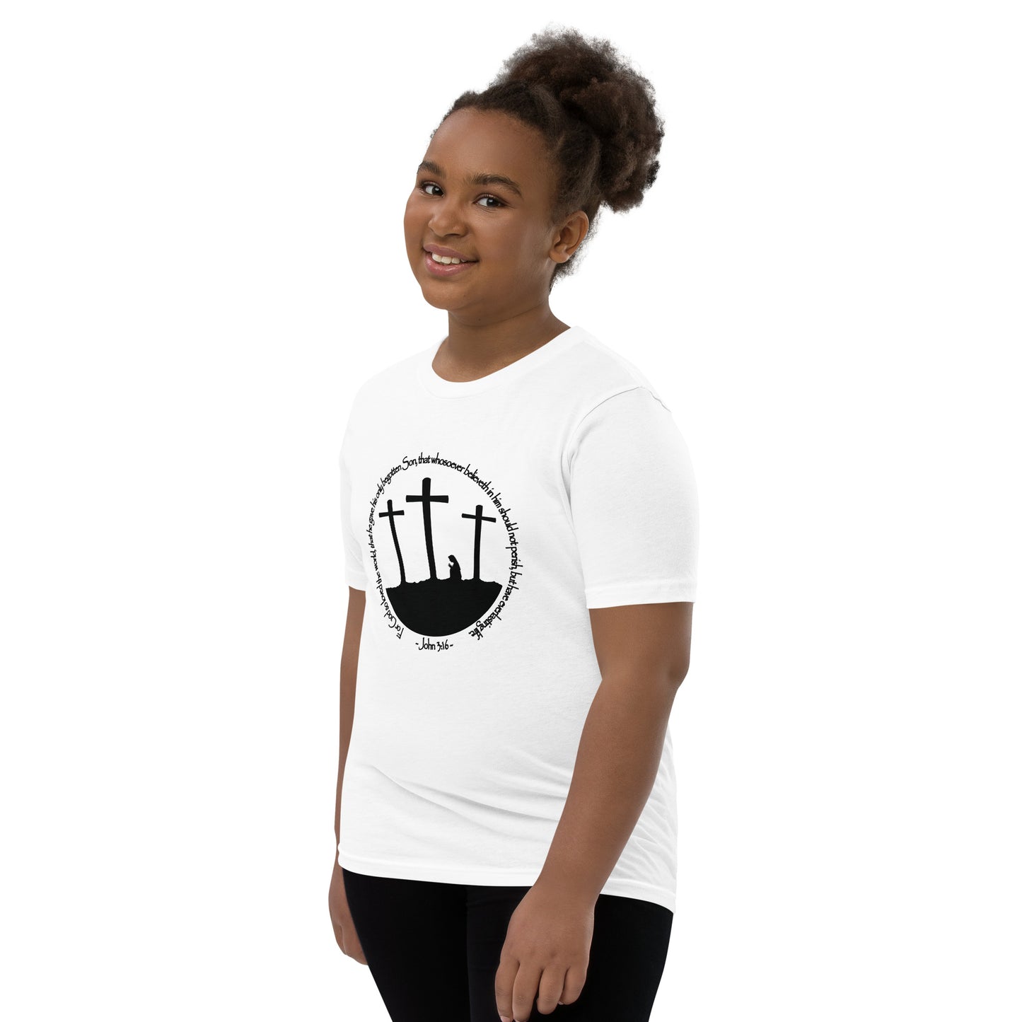 He so Loved the Word - inspired by John 3:16 - Youth Short Sleeve T-Shirt