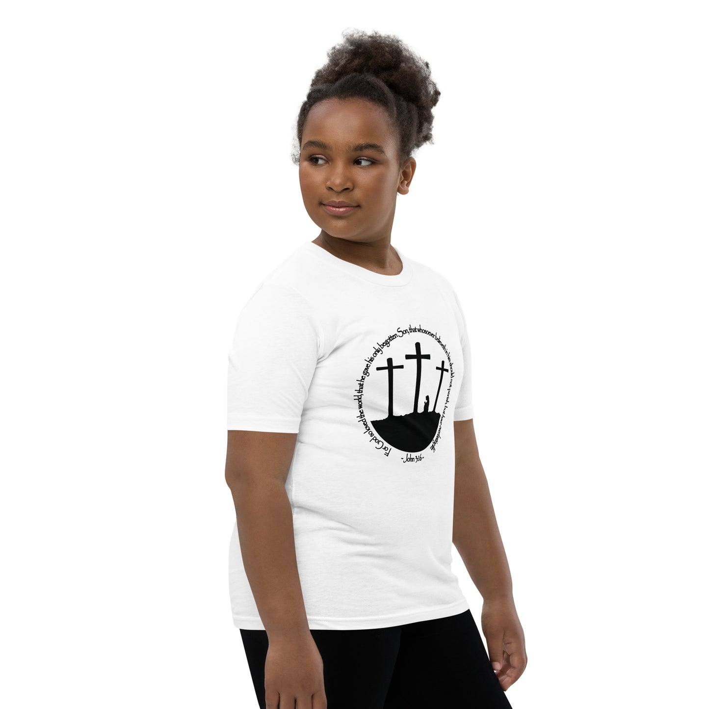 He so Loved the Word - inspired by John 3:16 - Youth Short Sleeve T-Shirt