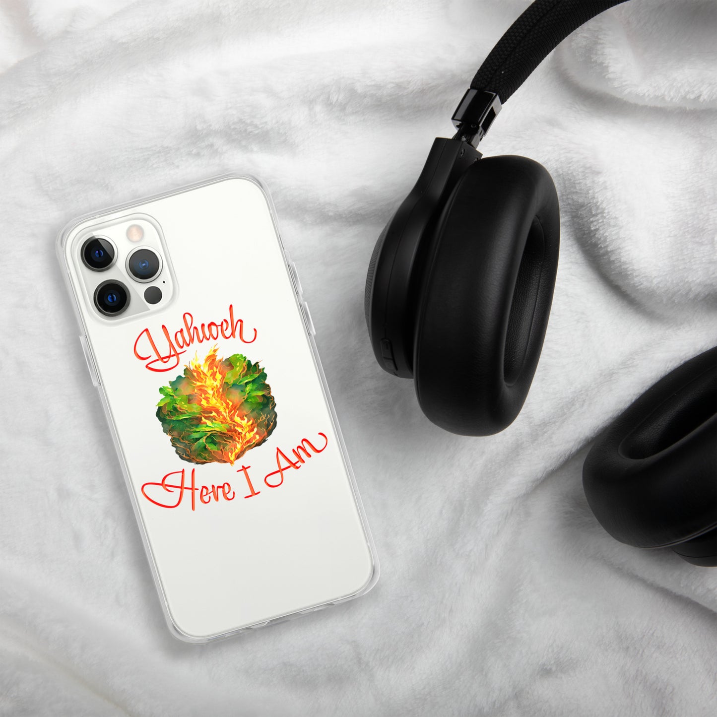 Yahweh - Here I Am - Burning Bush - Exodus 3 - Clear Case for iPhone®