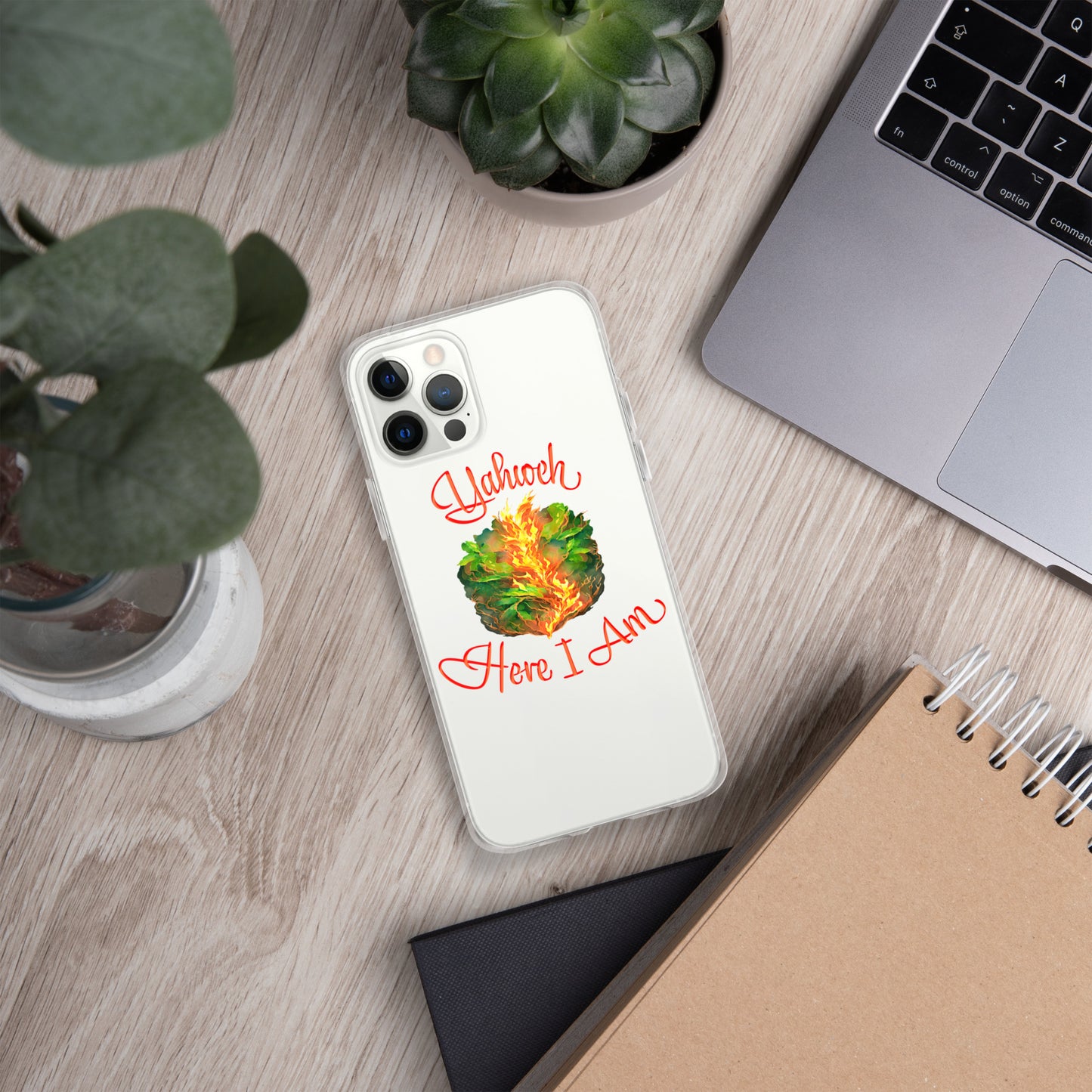Yahweh - Here I Am - Burning Bush - Exodus 3 - Clear Case for iPhone®