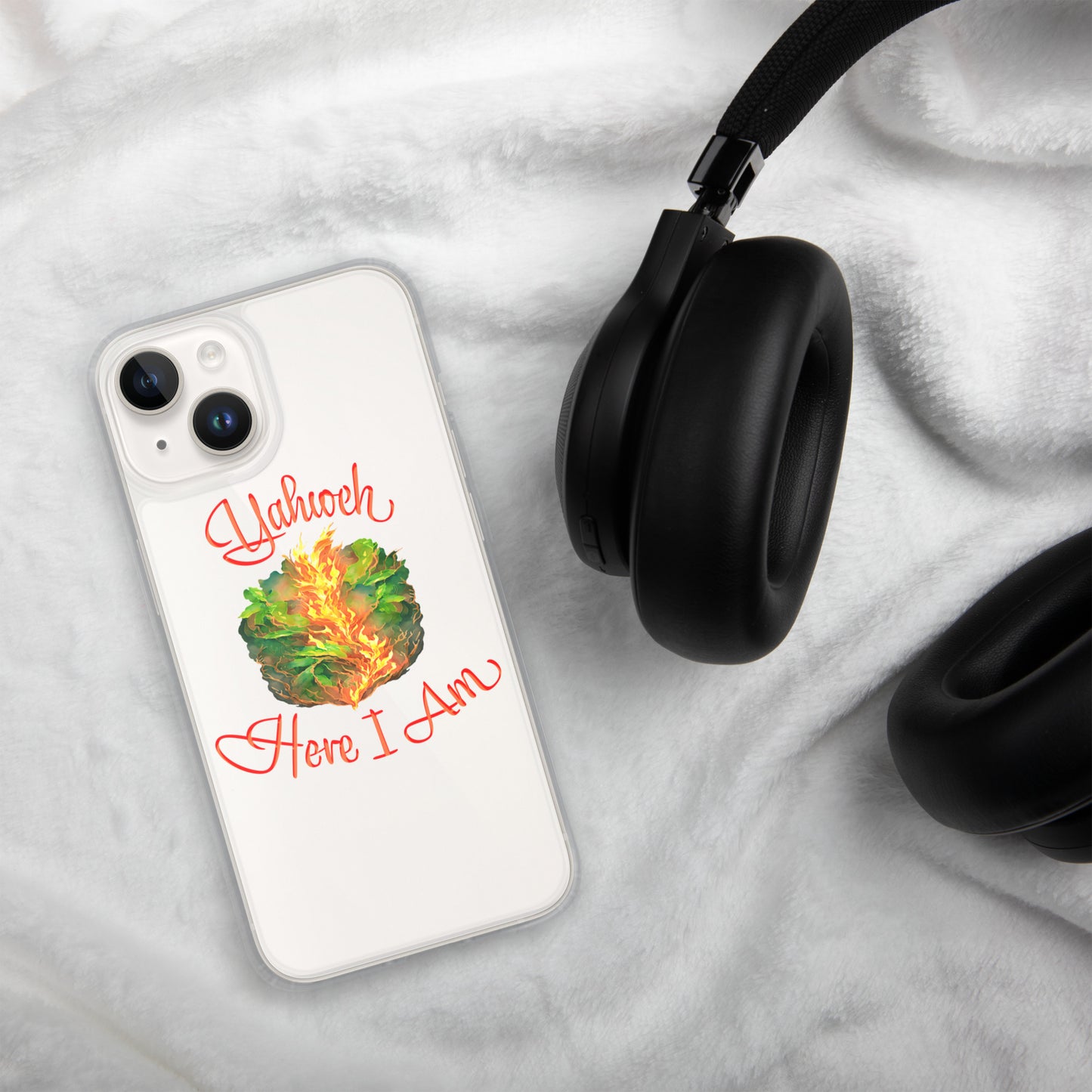 Yahweh - Here I Am - Burning Bush - Exodus 3 - Clear Case for iPhone®
