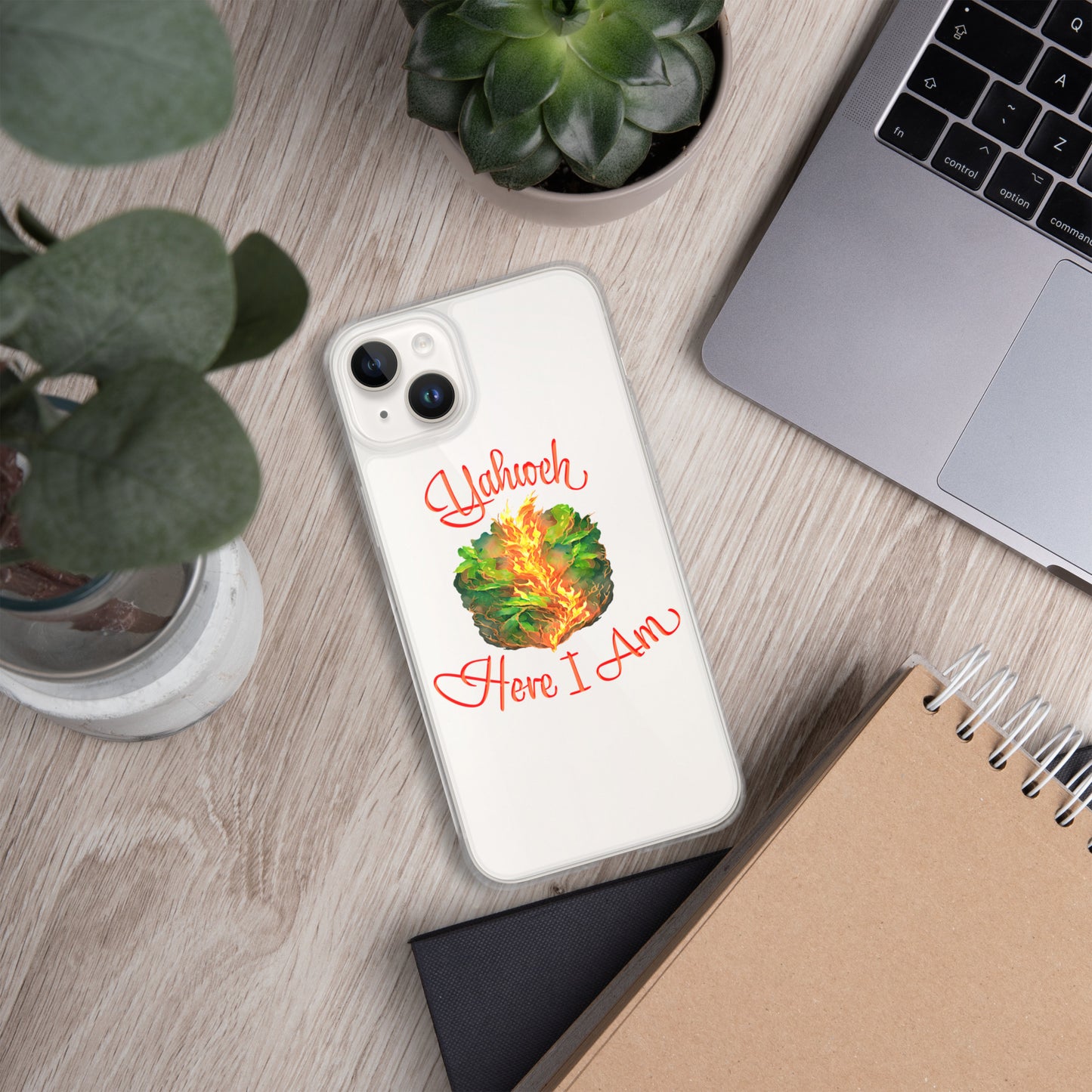 Yahweh - Here I Am - Burning Bush - Exodus 3 - Clear Case for iPhone®