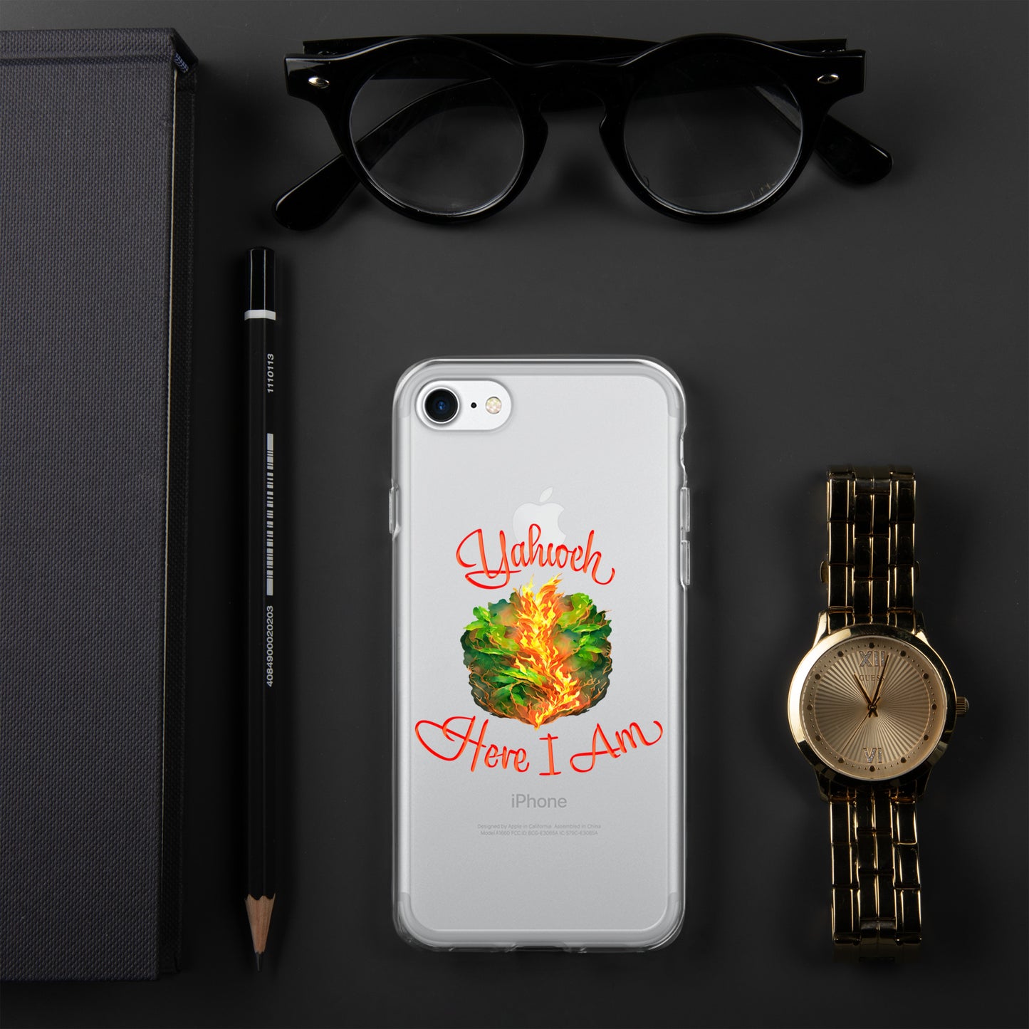 Yahweh - Here I Am - Burning Bush - Exodus 3 - Clear Case for iPhone®