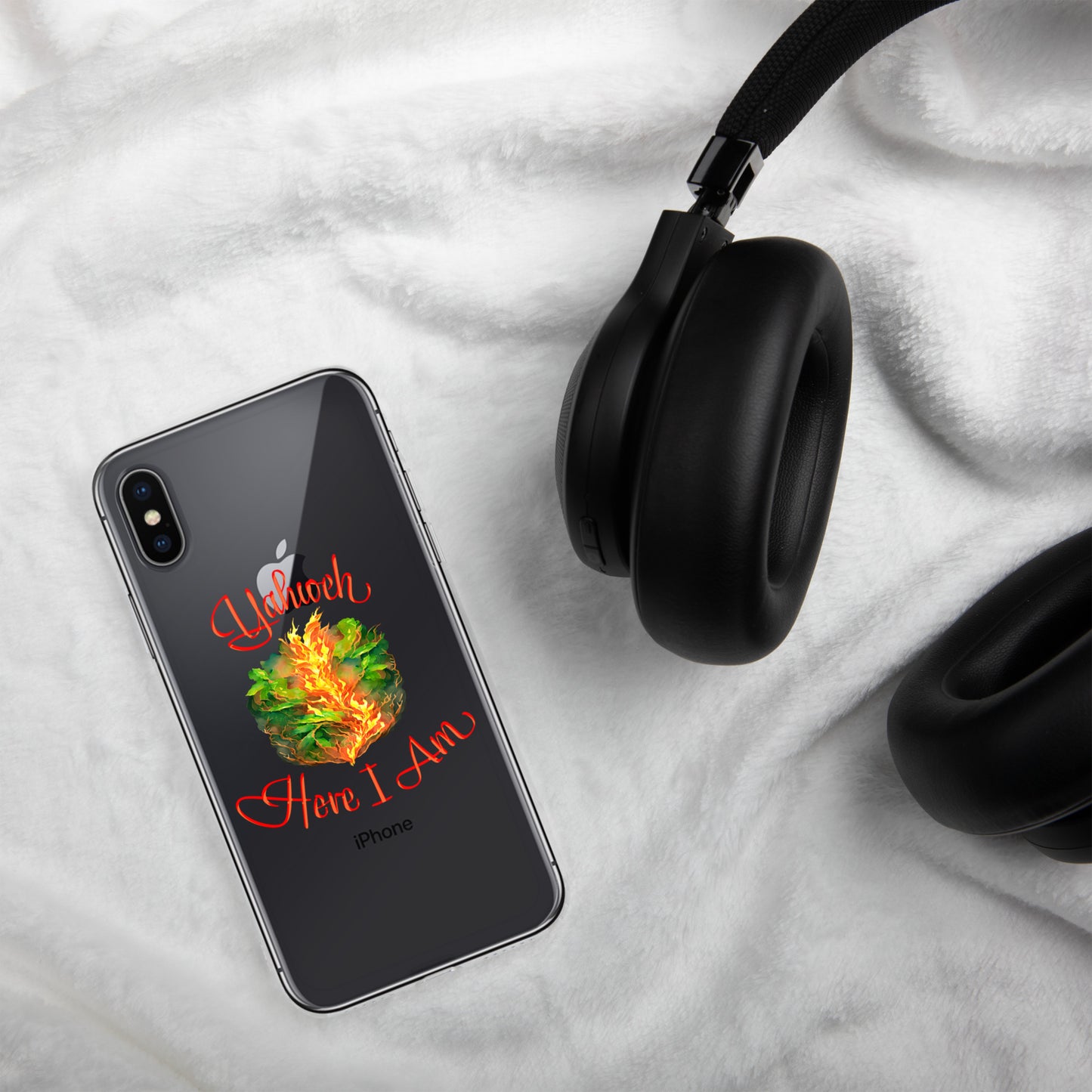 Yahweh - Here I Am - Burning Bush - Exodus 3 - Clear Case for iPhone®