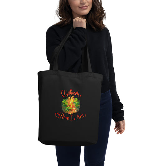 Yahweh - Here I Am - Burning Bush - Exodus 3 - Eco Tote Bag