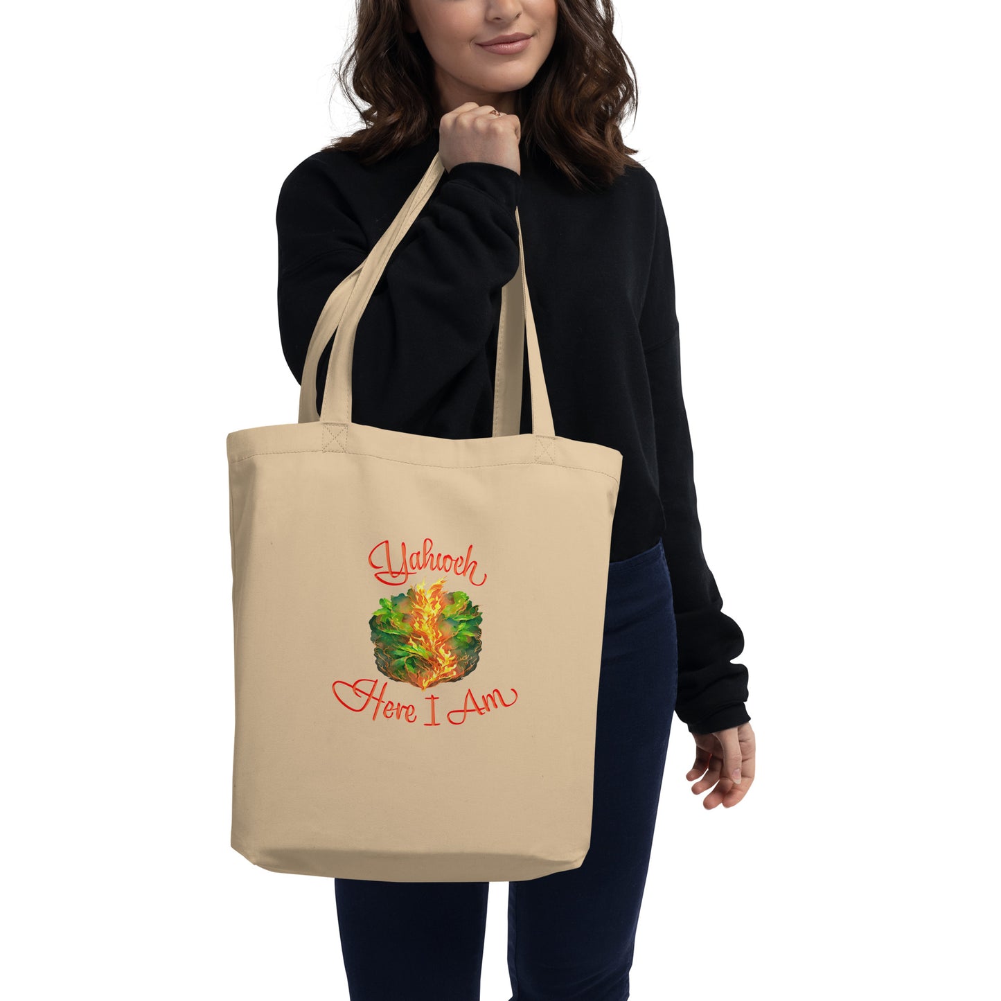 Yahweh - Here I Am - Burning Bush - Exodus 3 - Eco Tote Bag