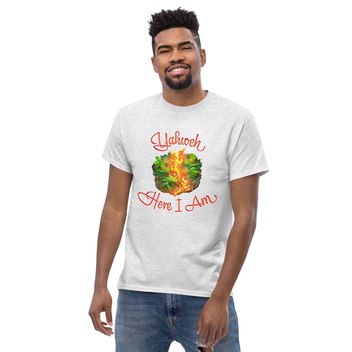 Yahweh - Here I Am - Burning Bush - Exodus 3 - Men's classic tee