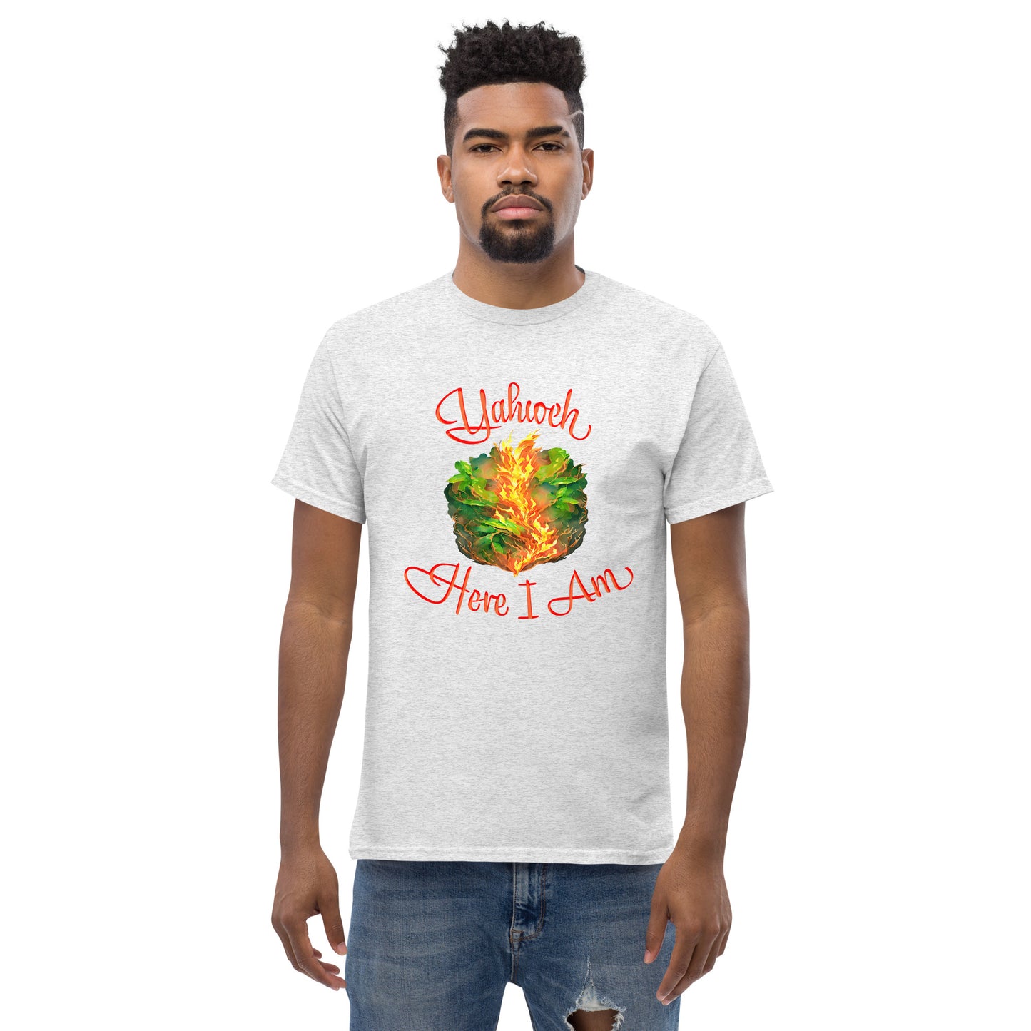 Yahweh - Here I Am - Burning Bush - Exodus 3 - Men's classic tee