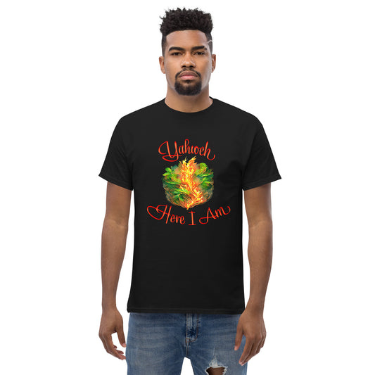 Yahweh - Here I Am - Burning Bush - Exodus 3 - Men's classic tee