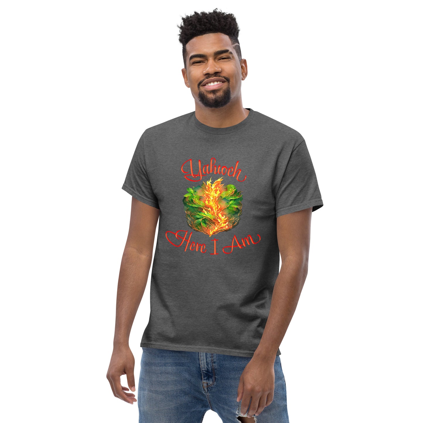 Yahweh - Here I Am - Burning Bush - Exodus 3 - Men's classic tee