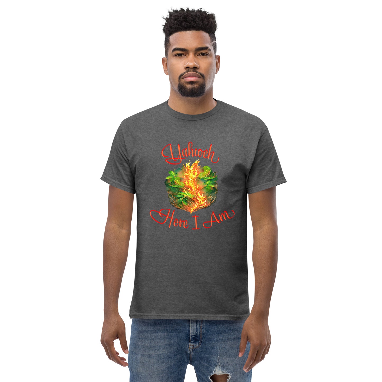 Yahweh - Here I Am - Burning Bush - Exodus 3 - Men's classic tee