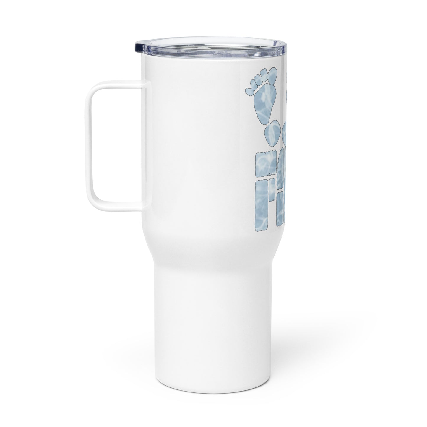 Walk by Faith - Inspired by Matthew 14:28 - Travel mug with a handle