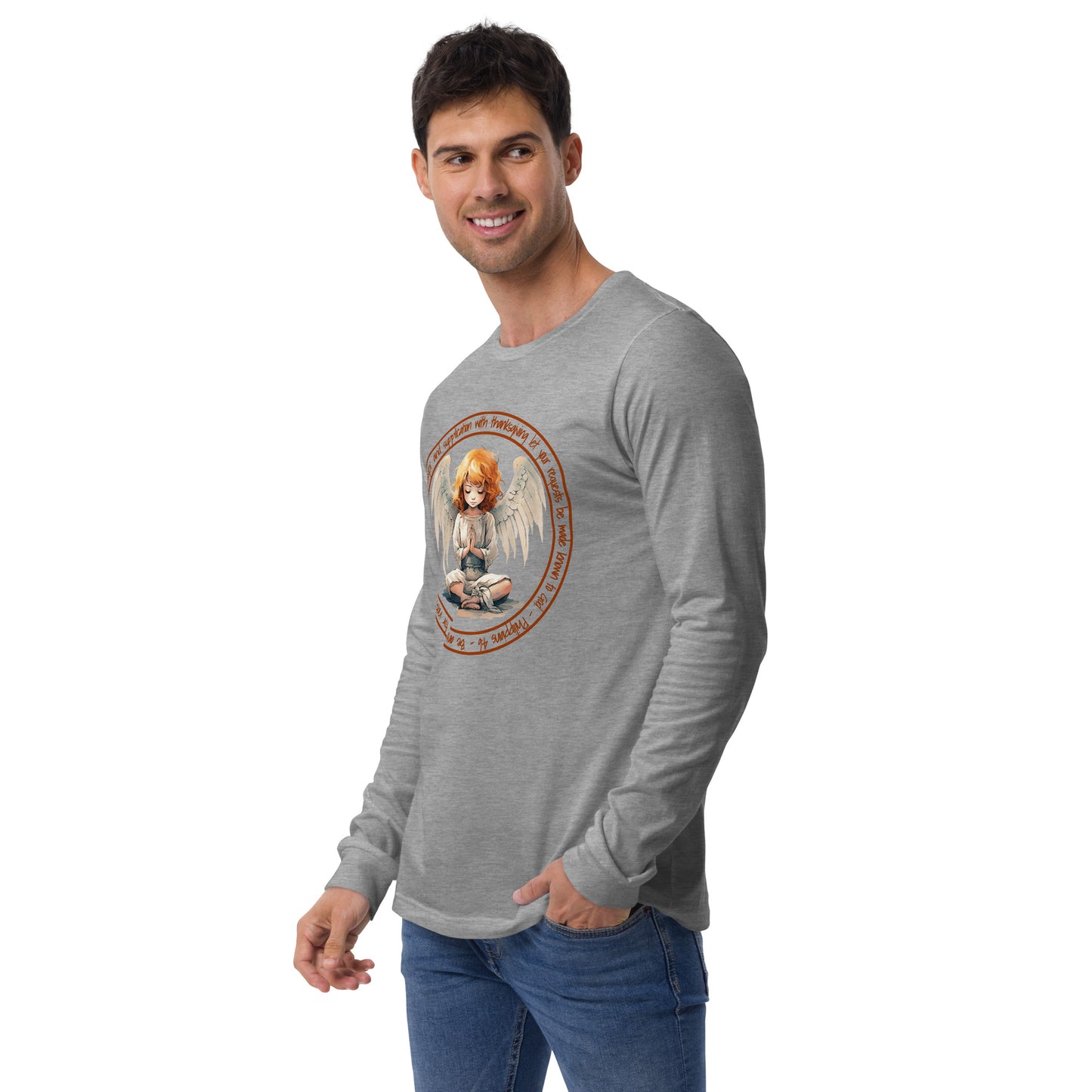 Anxious for Nothing Inspired by Philippians 4:6 - Unisex Long Sleeve Tee