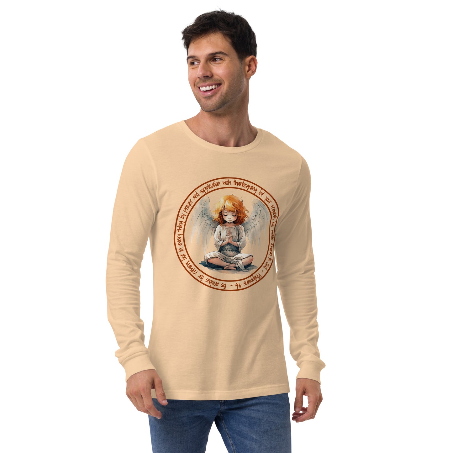 Anxious for Nothing Inspired by Philippians 4:6 - Unisex Long Sleeve Tee
