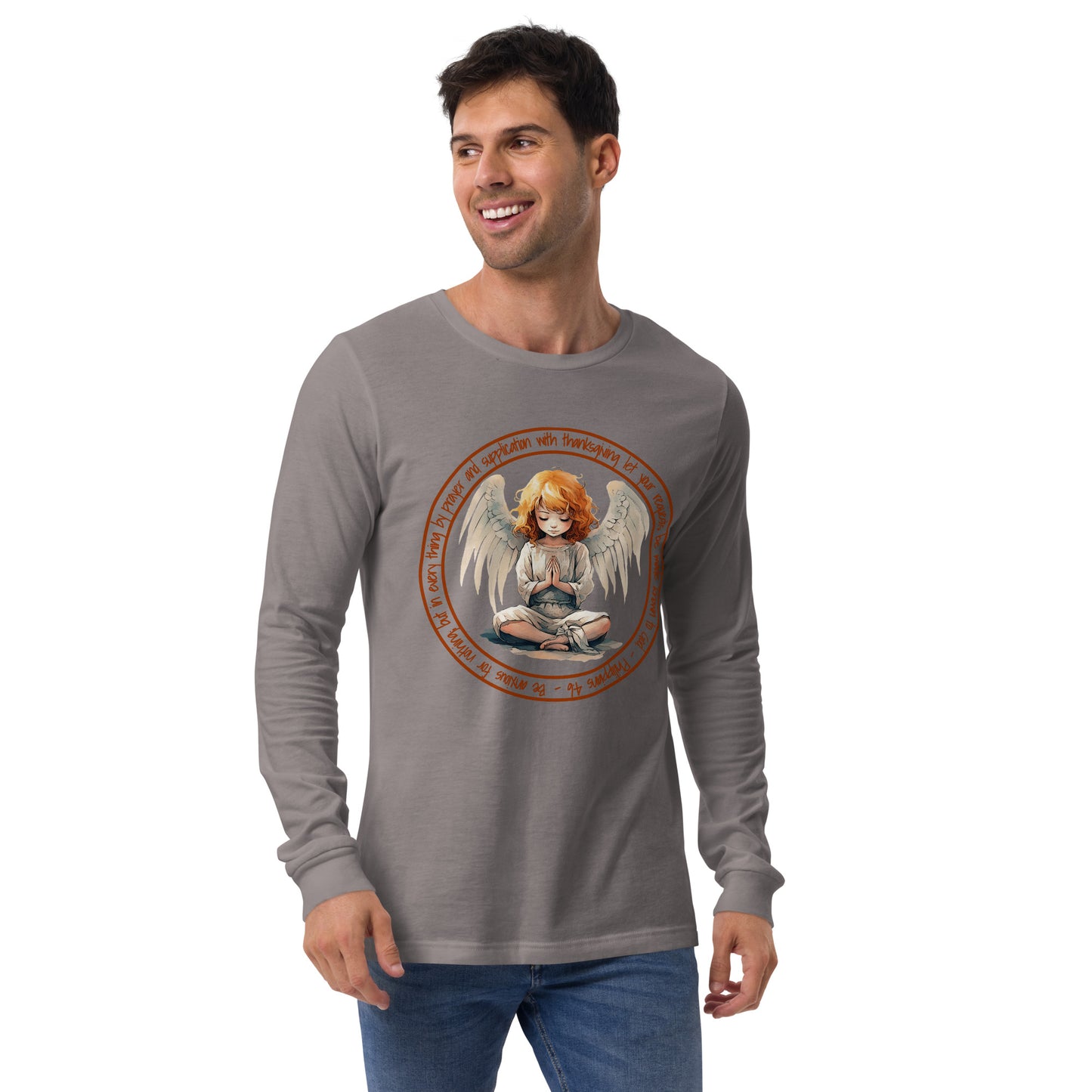 Anxious for Nothing Inspired by Philippians 4:6 - Unisex Long Sleeve Tee