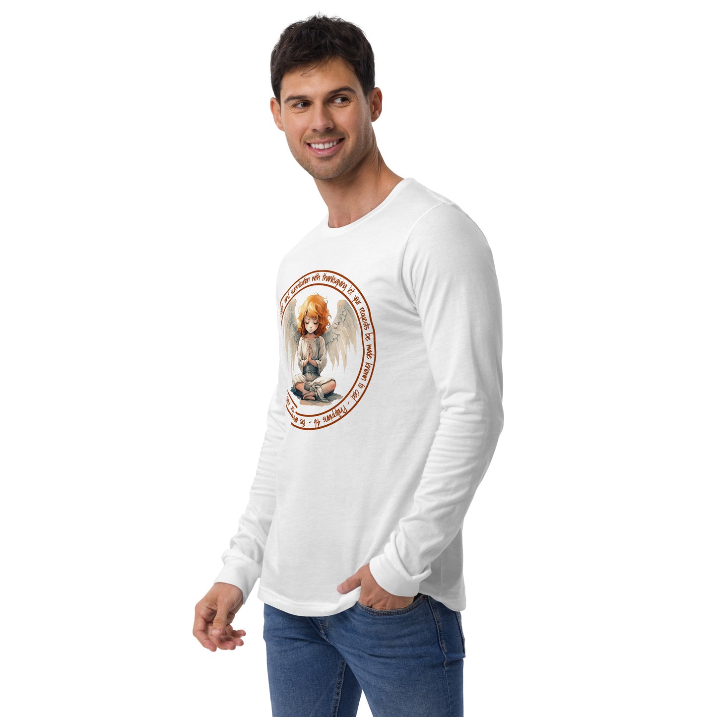 Anxious for Nothing Inspired by Philippians 4:6 - Unisex Long Sleeve Tee
